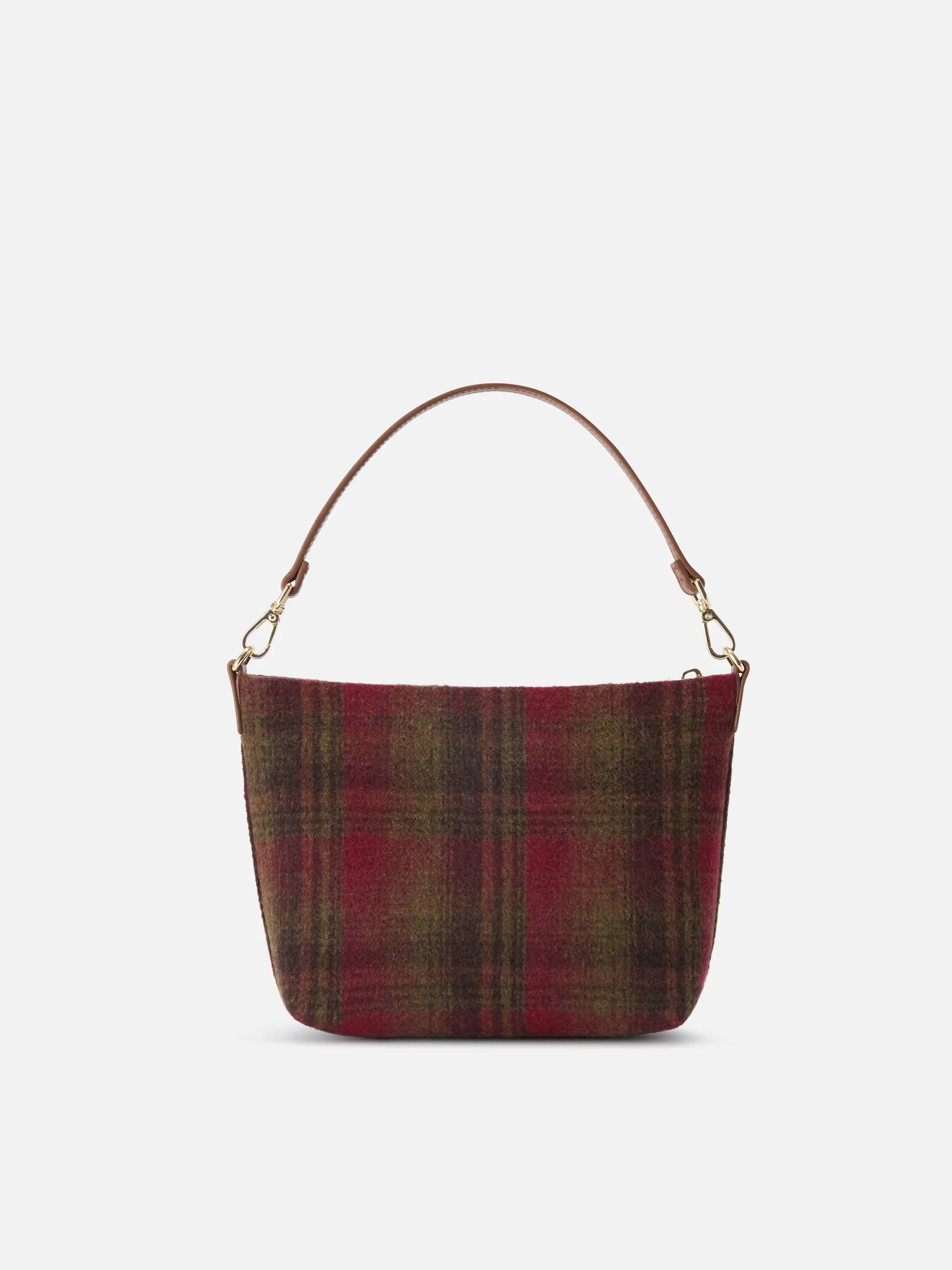 Borsa a spalla Aline con motivo tartan e manici in pelle ALI0034 00115M MC2 SAINT BARTH 