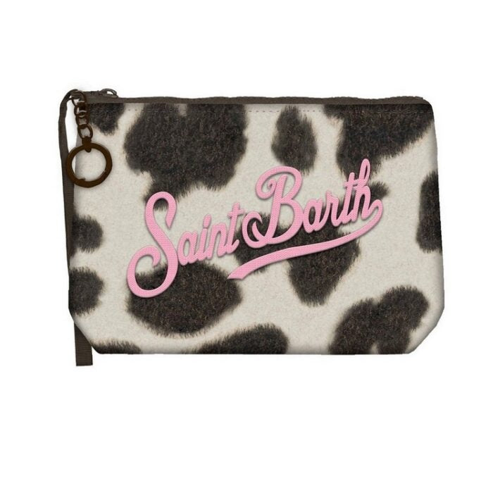 Pochette Mini Aline in feltro con stampa cow ALMI003 02377M MC2 SAINT BARTH 