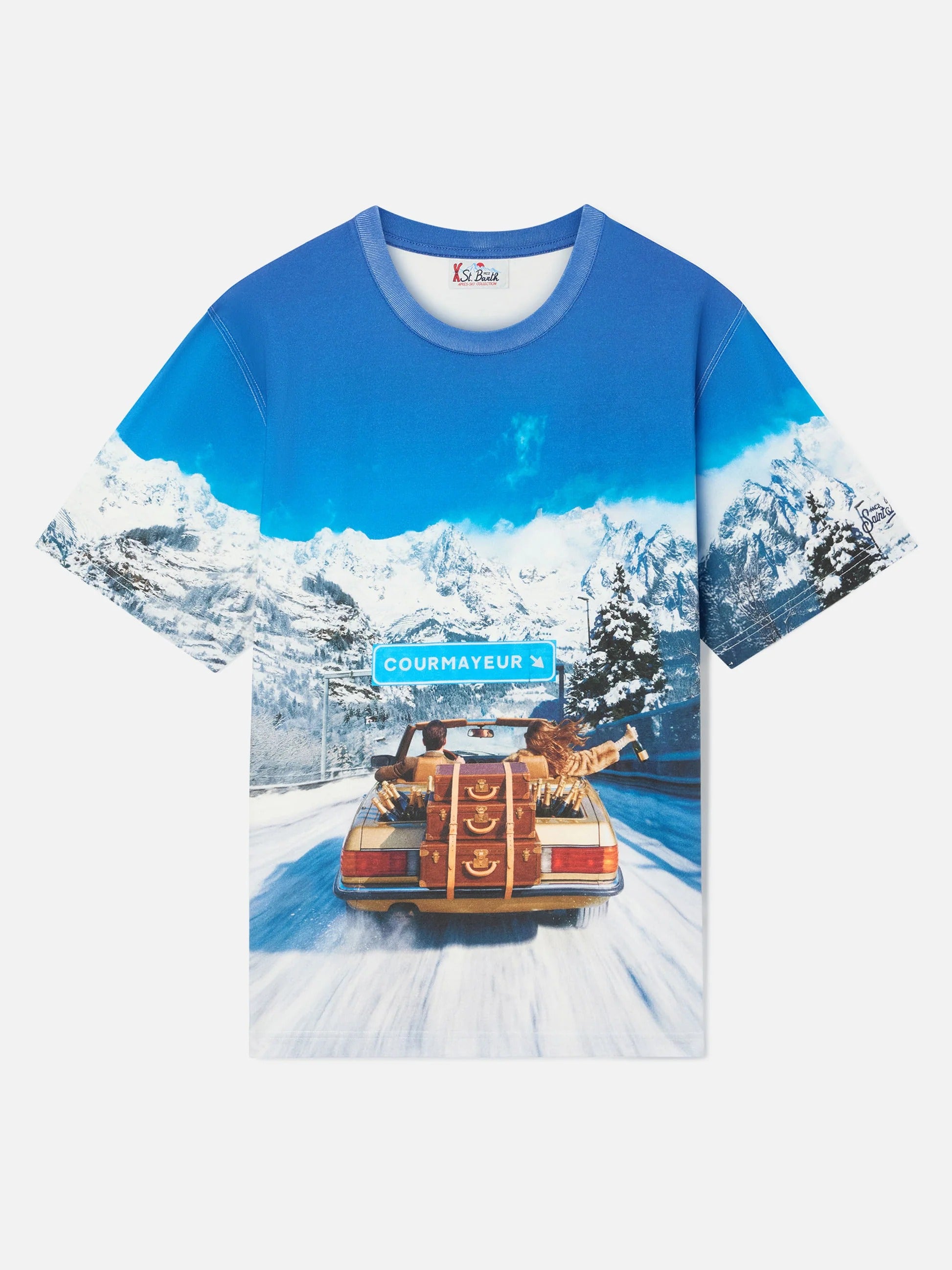 T-shirt Arnott Warm bianca in cotone con stampa all over | Special edition ARN0004 00759M MC2 SAINT BARTH 