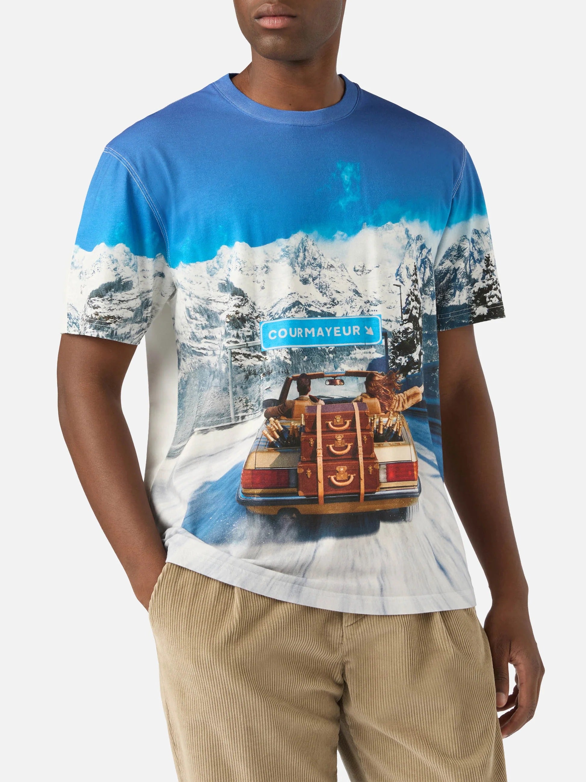 T-shirt Arnott Warm bianca in cotone con stampa all over | Special edition ARN0004 00759M MC2 SAINT BARTH 