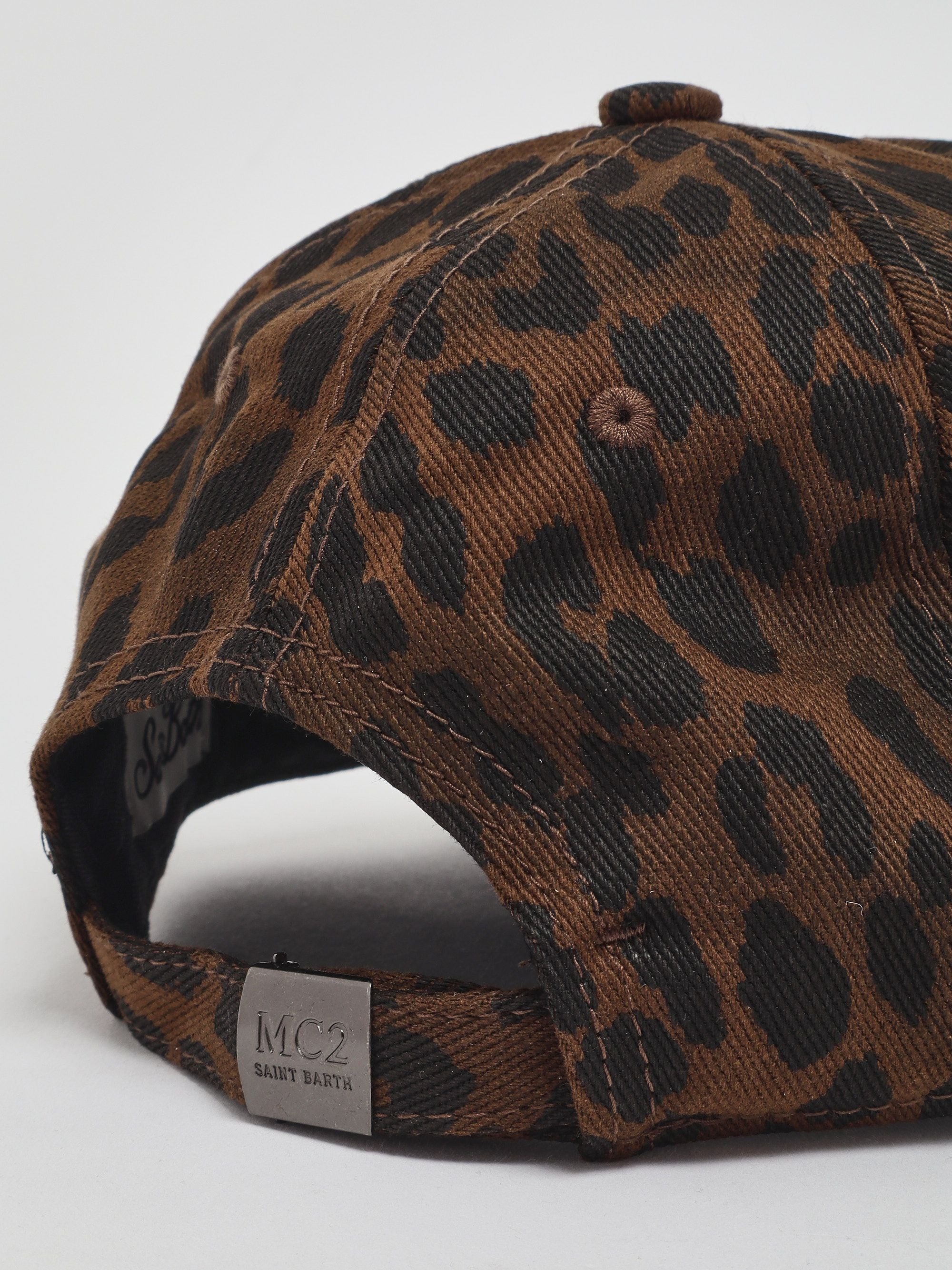 Cappello baseball donna Baseball n, stampa animalier BASB0007 00147M MC2 SAINT BARTH 