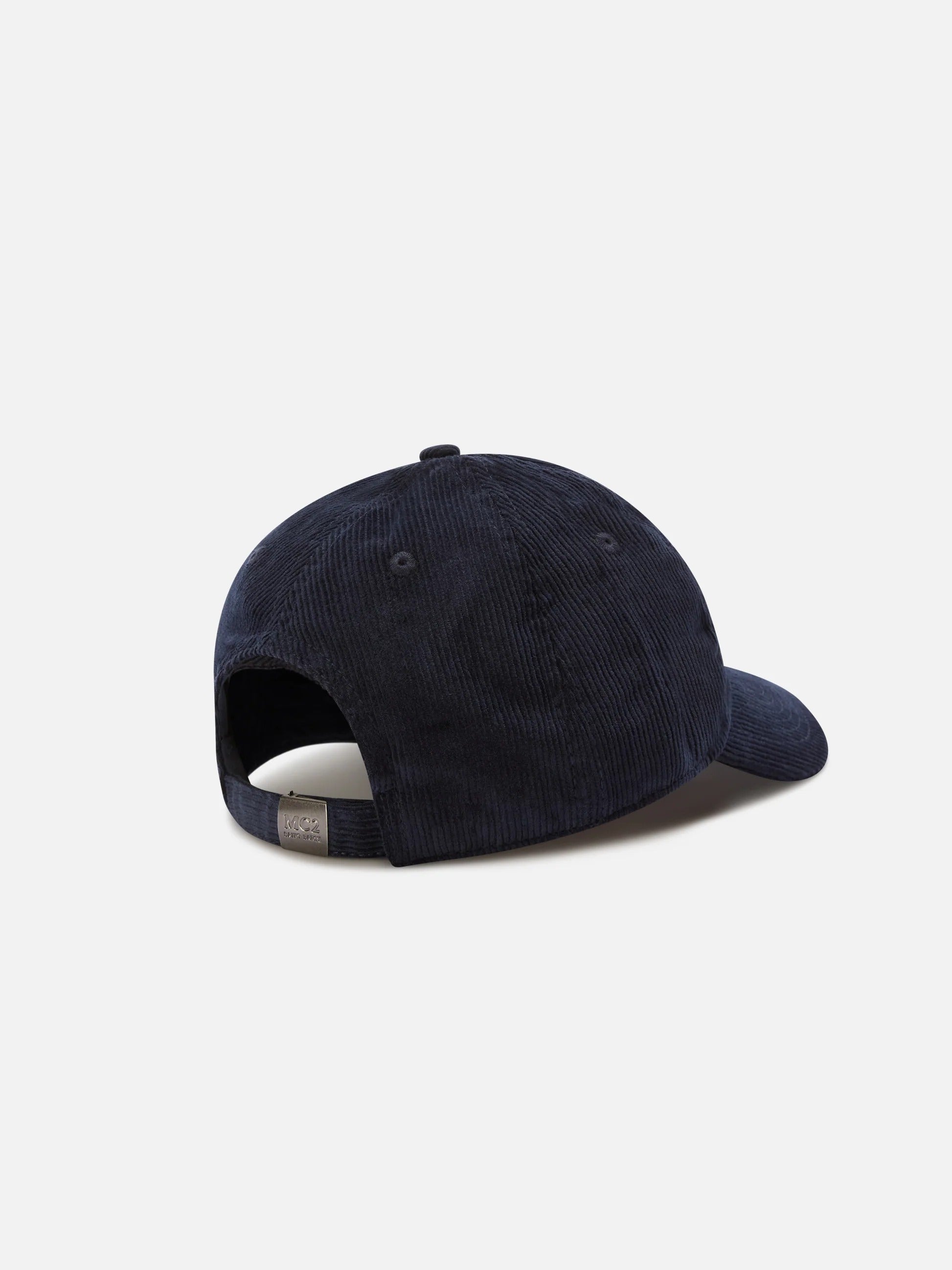 Cappello Baseball blu navy in velluto a coste con ricamo logo BASB0025 00191M MC2 SAINT BARTH 
