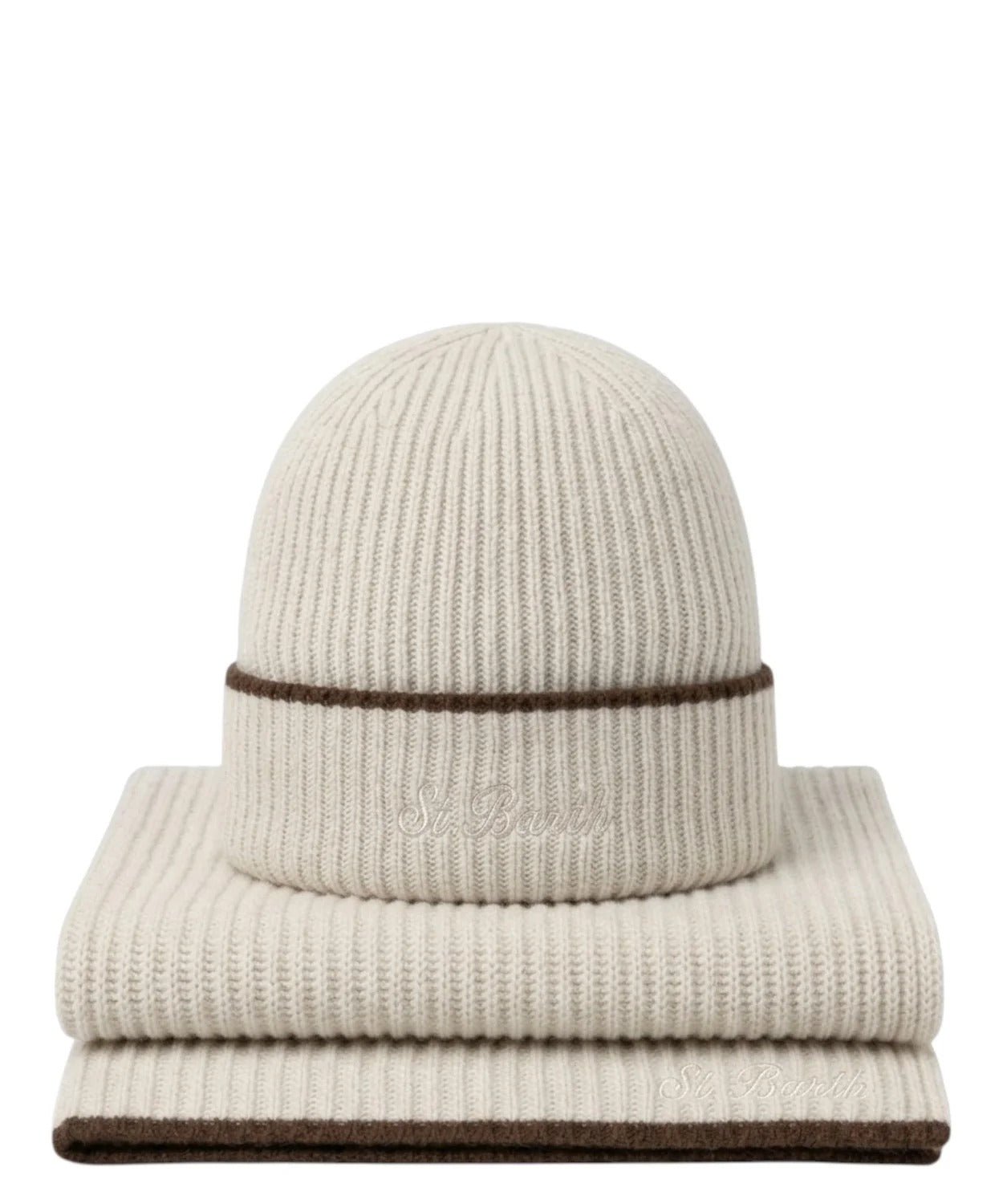 Kit cappello e sciarpa MC2 Saint Barth off white BOX0038 00023M MC2 SAINT BARTH 