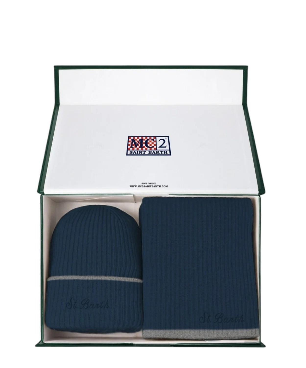 Kit cappello e sciarpa MC2 Saint Barth night blue BOX0038 00044M MC2 SAINT BARTH 