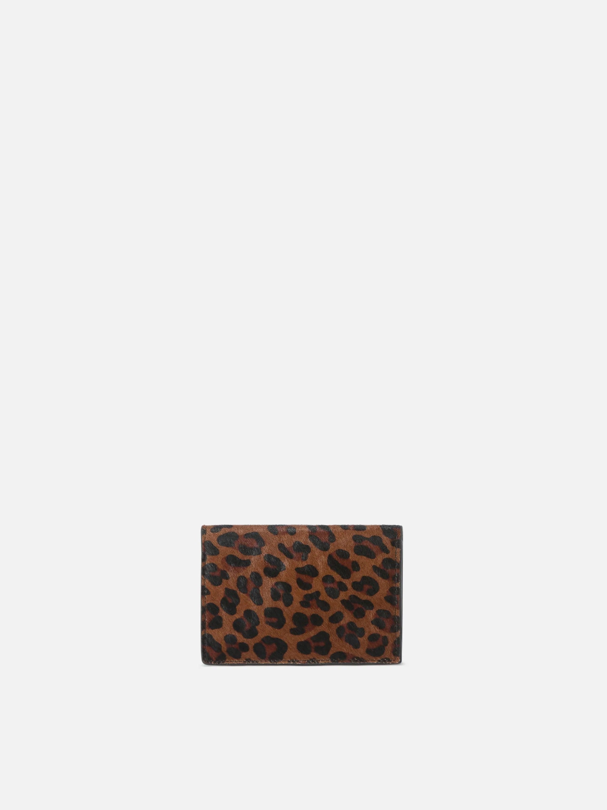 Portacarte in pelle con stampa leopardata CARDH01 00101M MC2 SAINT BARTH 