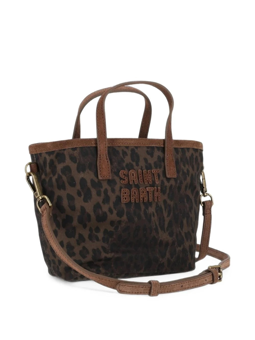 Borsa "City bag Mini" Saint Barth marrone leopardata CBMIN001 00019M MC2 SAINT BARTH 