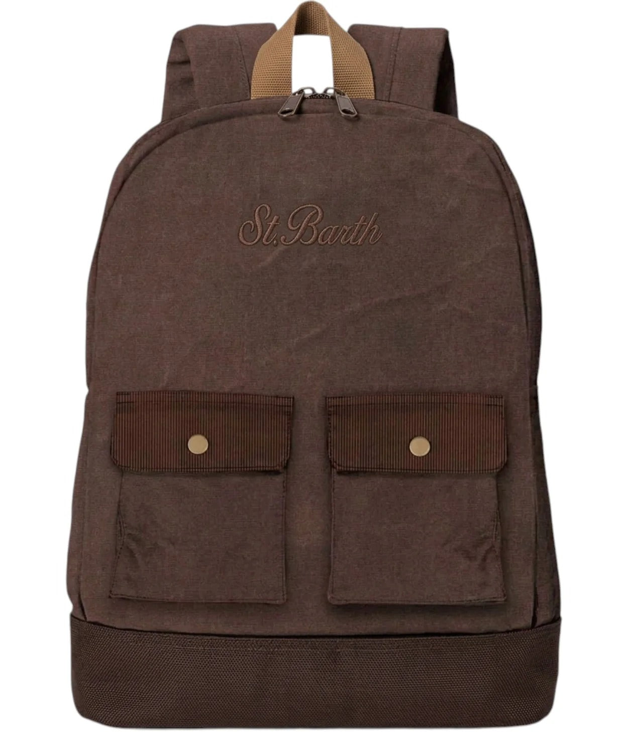 Zaino Cody marrone in tessuto cerato con ricamo logo COD0012 00128M MC2 SAINT BARTH 