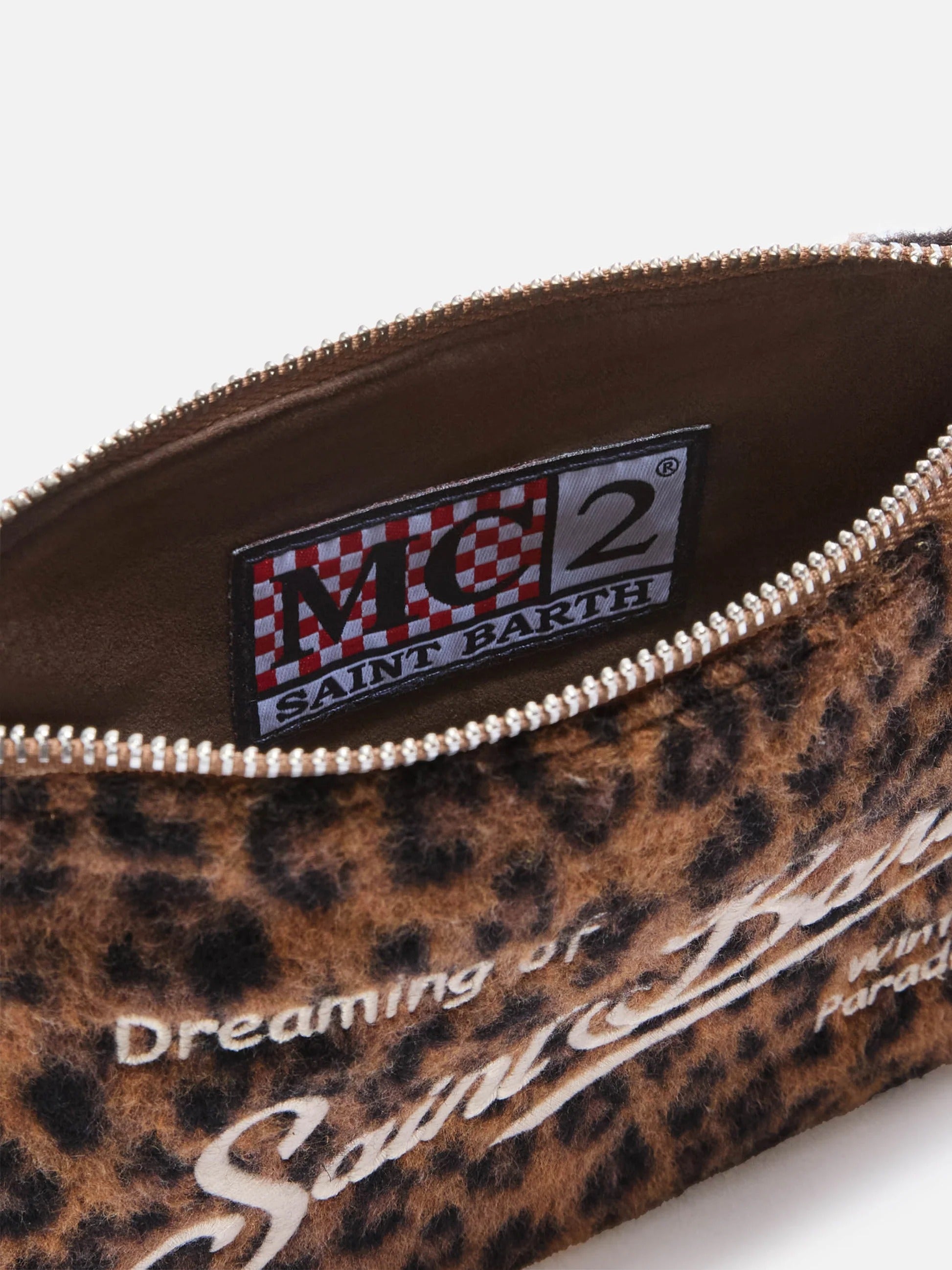 Borsa a spalla Mini Parisienne in feltro con stampa leopardata PARM003 00212M MC2 SAINT BARTH 