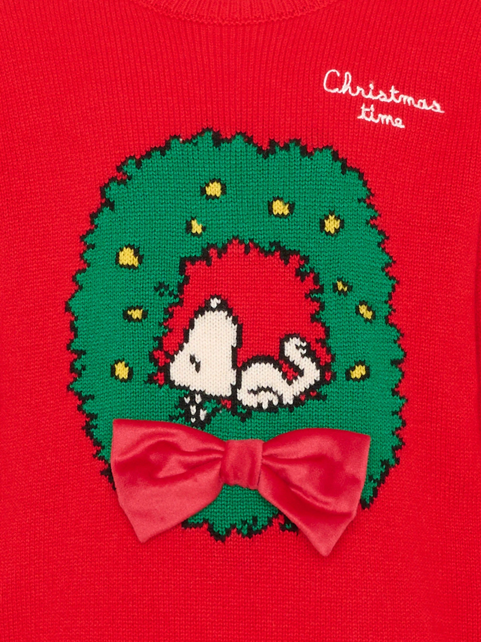 Maglione Princess rosso Snoopy wreath 41 patch PRC0001 01509M MC2 SAINT BARTH 