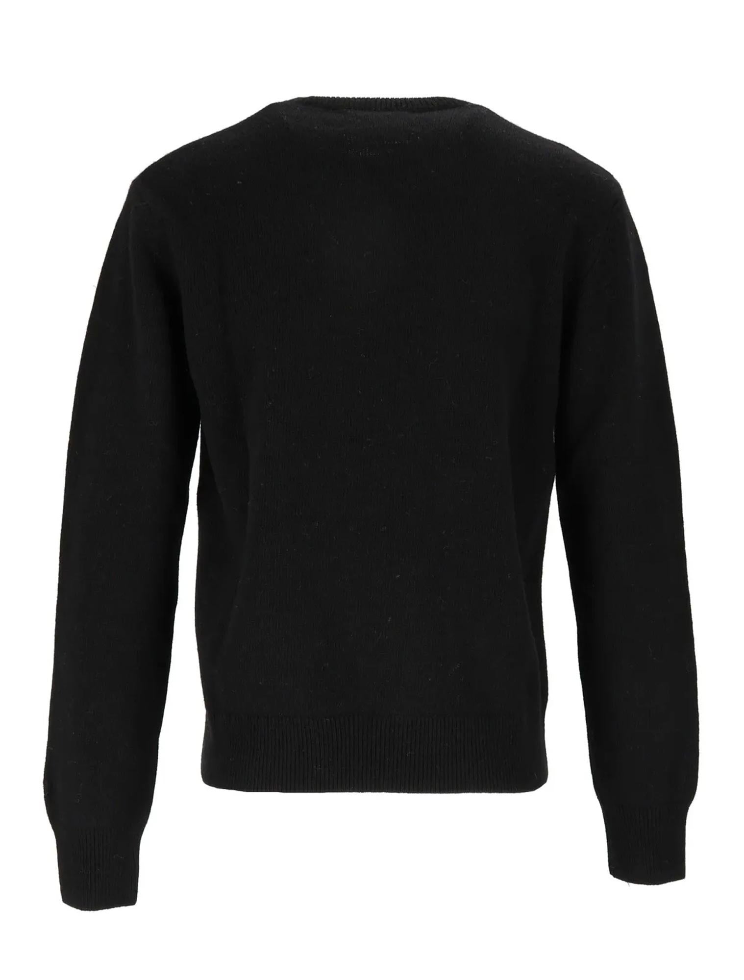Maglione New Queen Nero con scritta Diva QUE0010 00646M MC2 SAINT BARTH 