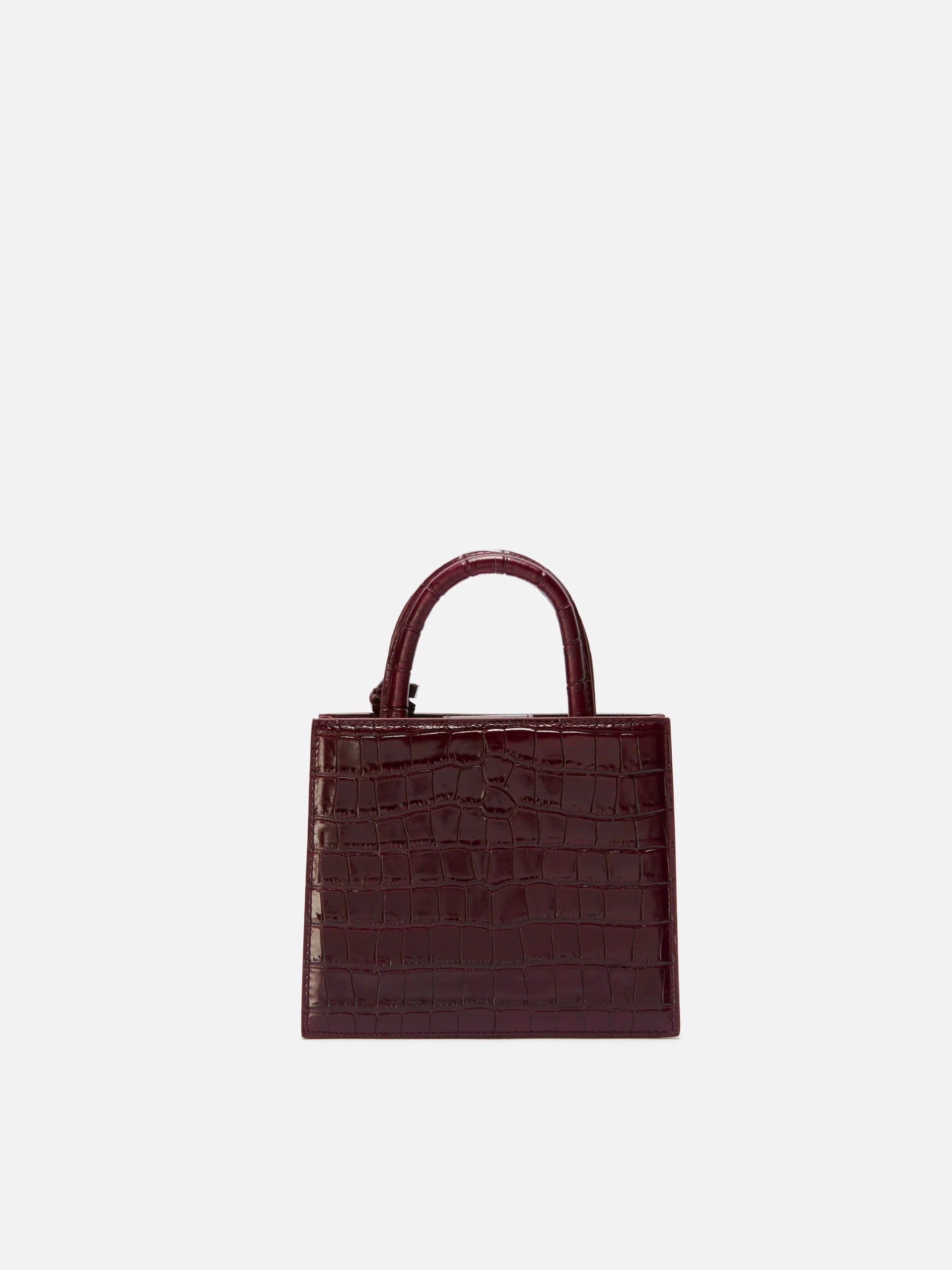 Borsa Mini Shop bordeaux in pelle stampa cocco SHBM0002 00107M MC2 SAINT BARTH 