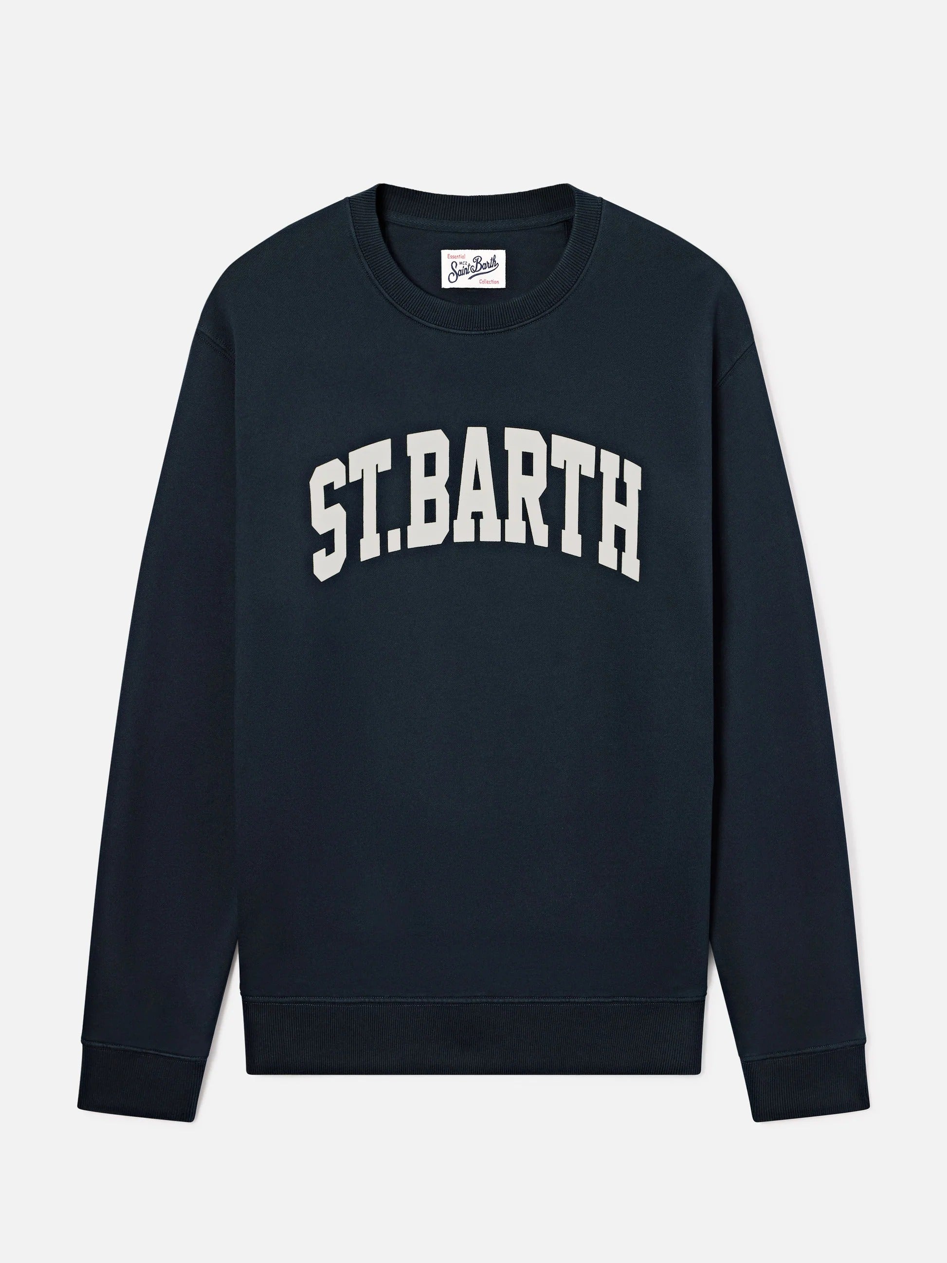 Felpa Soho in cotone blu navy con stampa di St. Barth SOH0004 01671M MC2 SAINT BARTH 