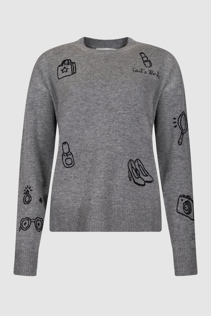 MC2 SAINT BARTH TESSA - Maglione in misto lana e cashmere Draw girl 15m emb TESS001 03891M MC2 SAINT BARTH 