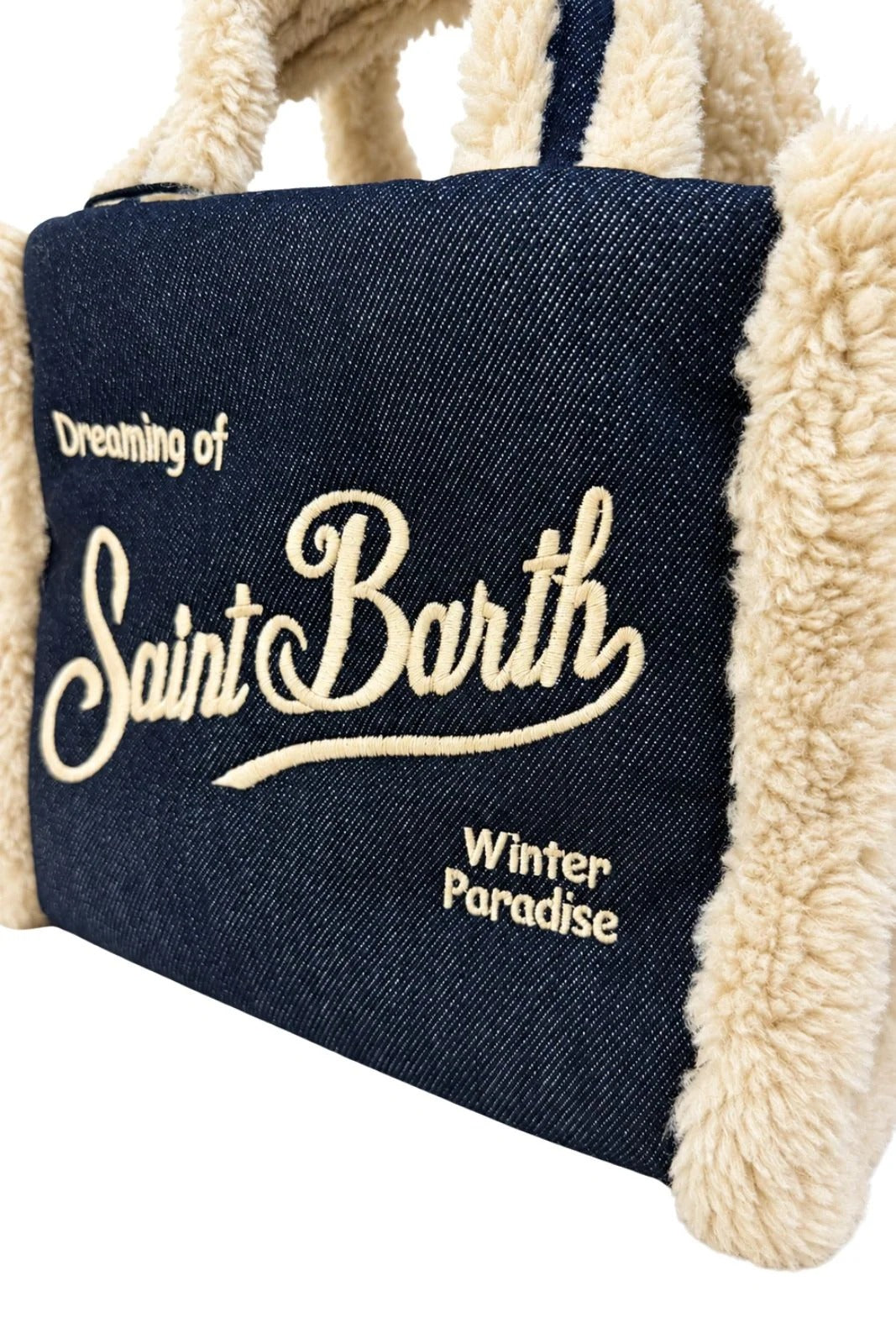 MC2 Saint Barth Borsa Donna Vanity Mini Shearling Denim Dark VAMI020 00144M MC2 SAINT BARTH 