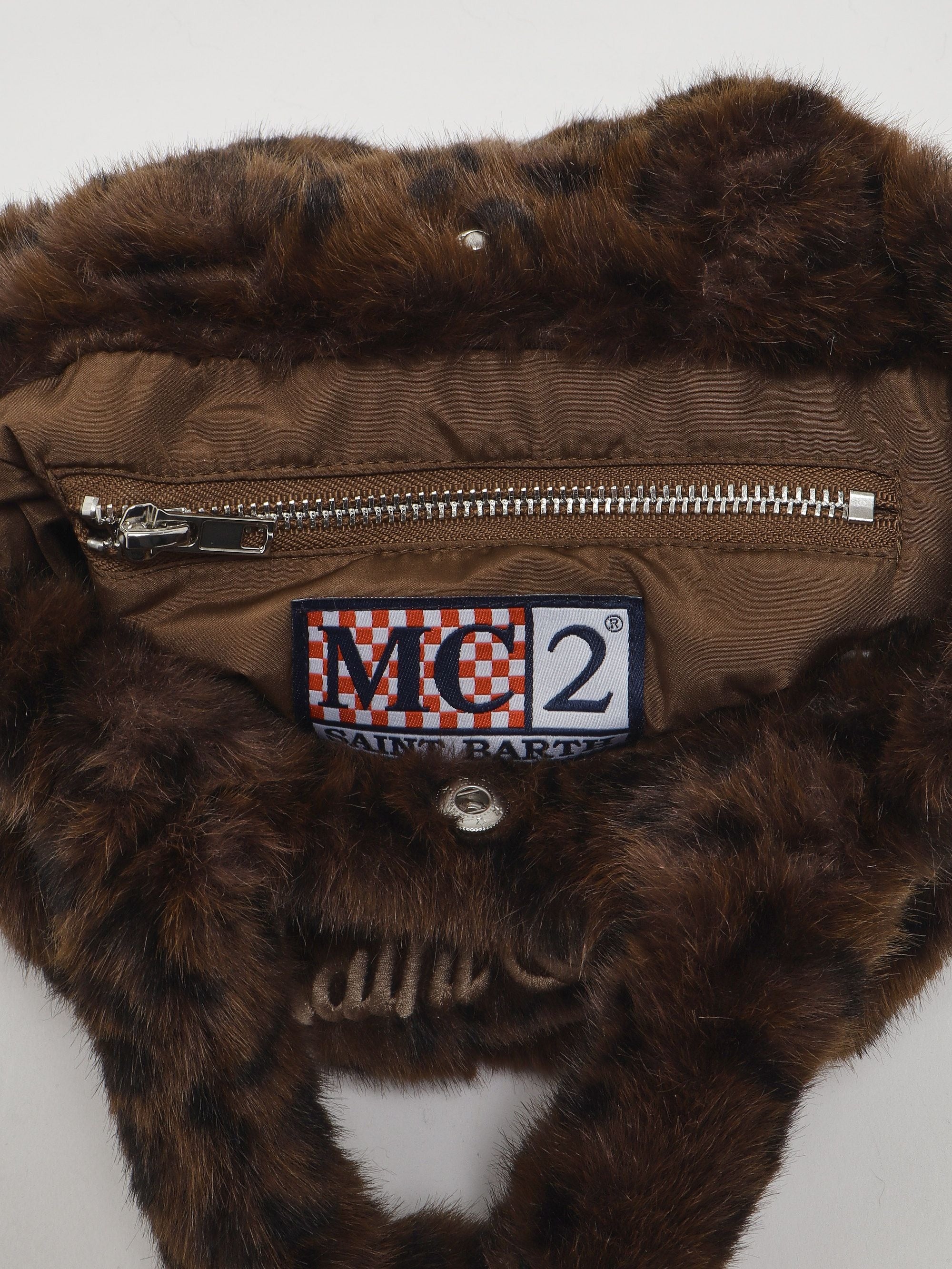 Mini borsa a mano donna Vanity Mini Soft Fur Dark leopard 18 emb VAMI021 00212M MC2 SAINT BARTH 