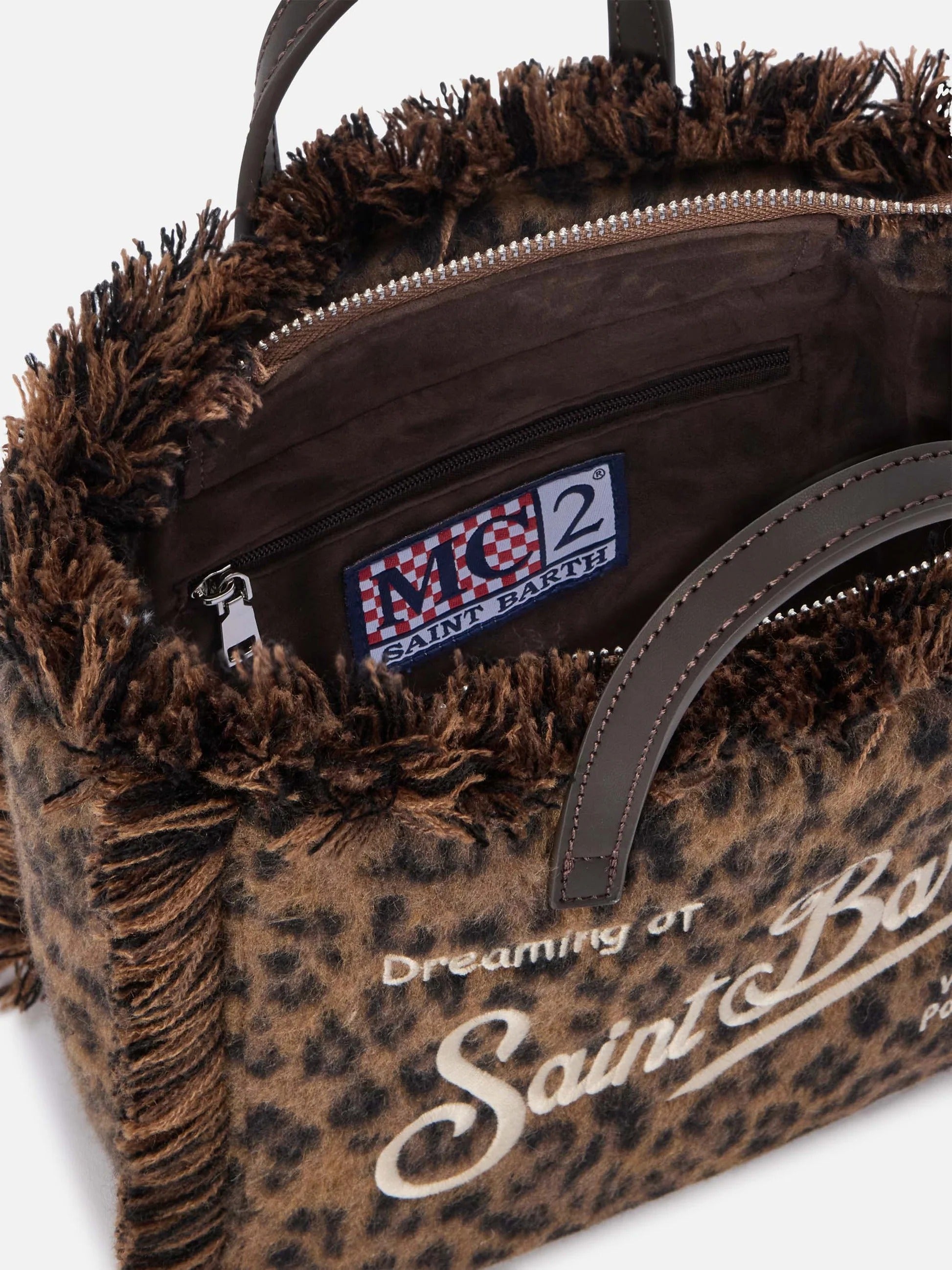 Borsa Mini Vanity in feltro con stampa leopardo VAMI035 00212M MC2 SAINT BARTH 