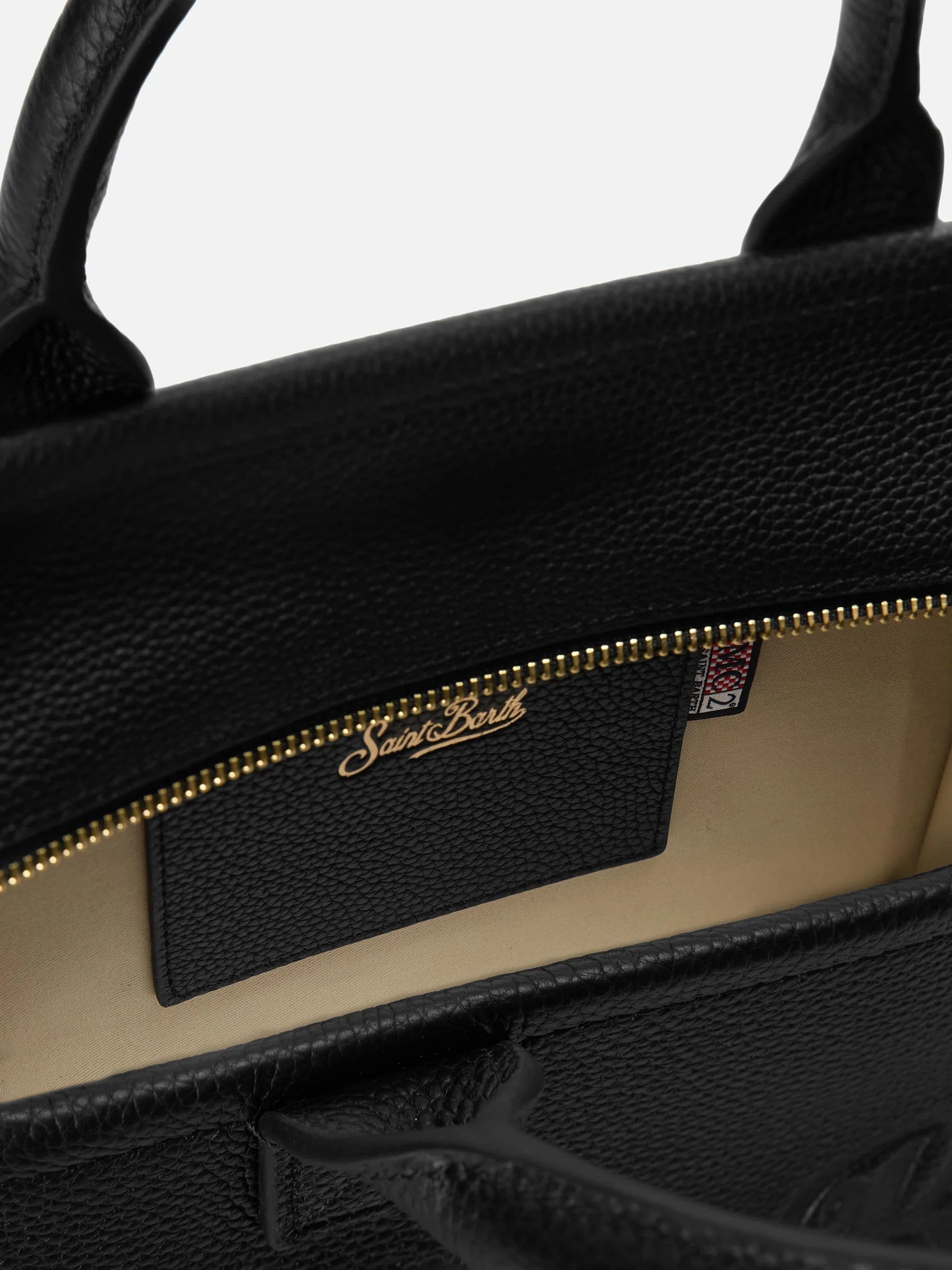 Borsa Vanity medium in pelle martellata nera VANMD001 00123M MC2 SAINT BARTH 