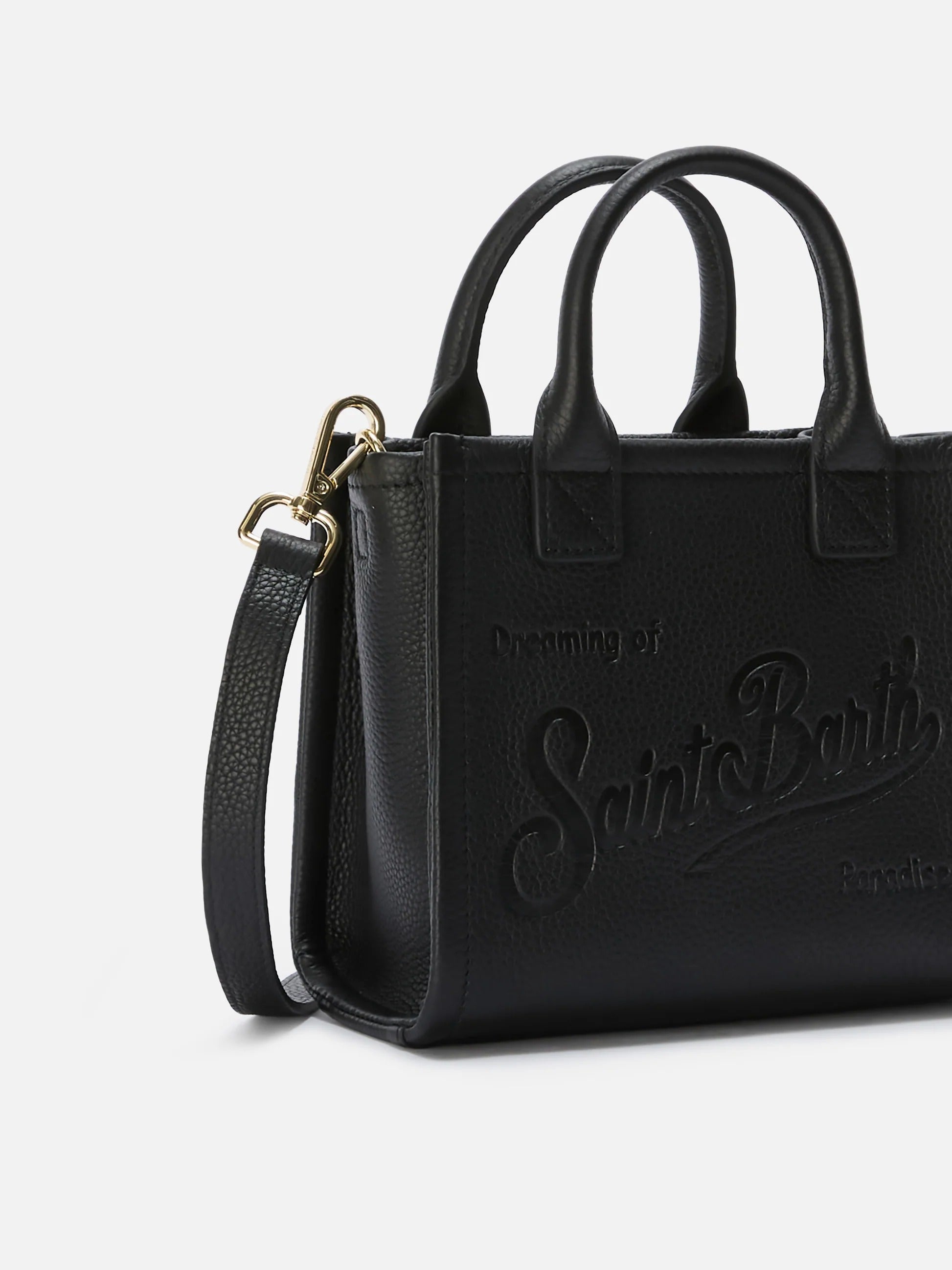 Borsa Vanity mini in pelle martellata nera VANMI001 00123M MC2 SAINT BARTH 