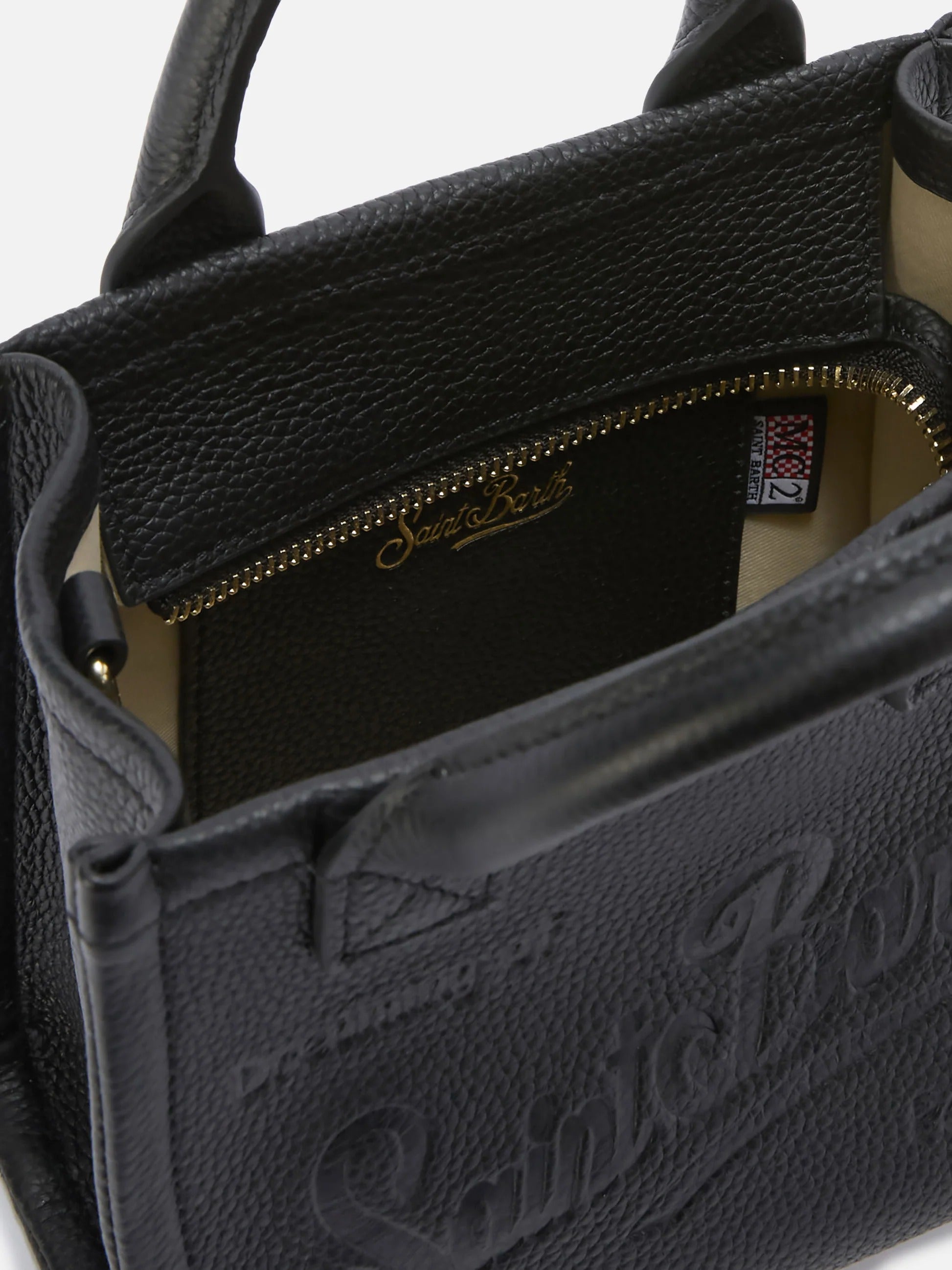 Borsa Vanity mini in pelle martellata nera VANMI001 00123M MC2 SAINT BARTH 