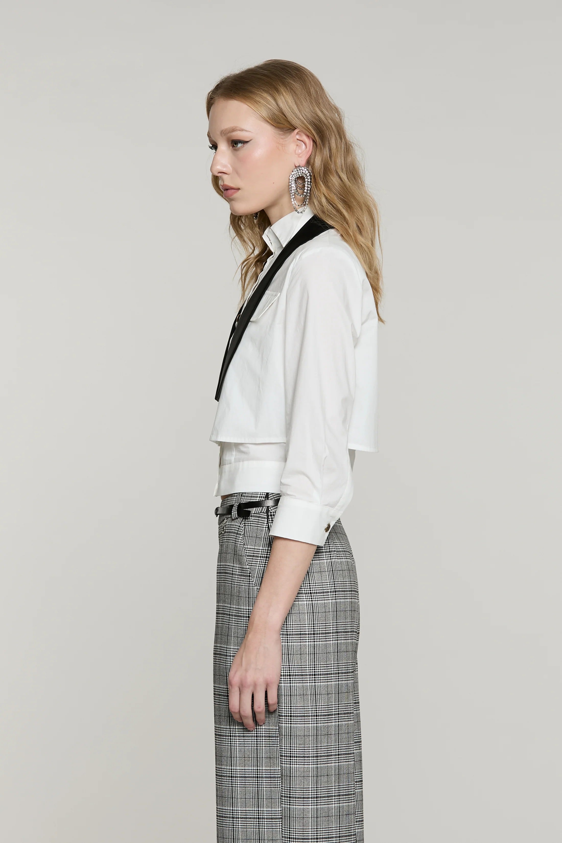 Camicia CORVINA corta manica 3/4 con patte più papillon milk RDA2603033001 1101 RELISH 