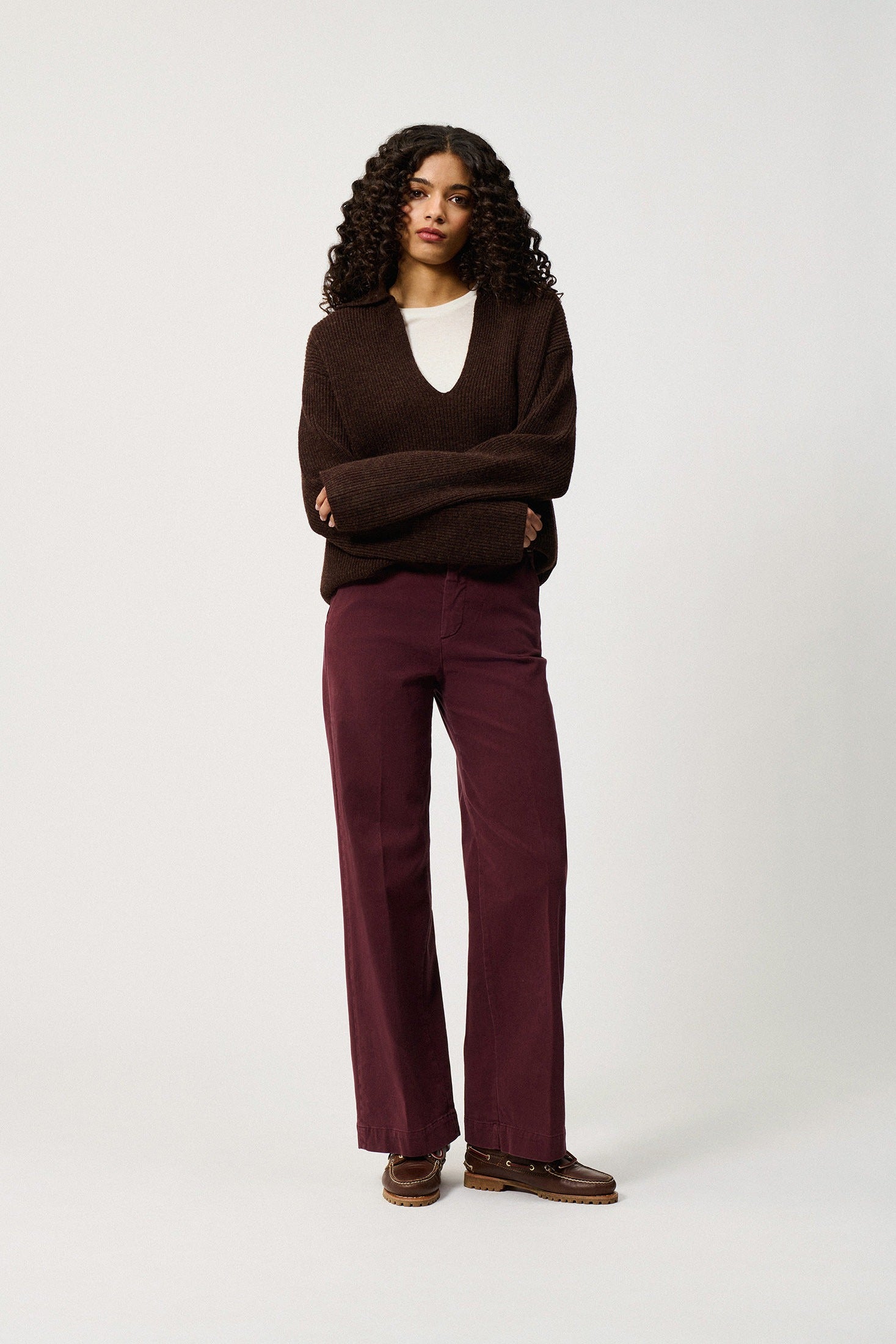 PANTALONE LAIS SOFT BULL BORDEAUX RND041P4030112 C0249 ROY ROGER'S 