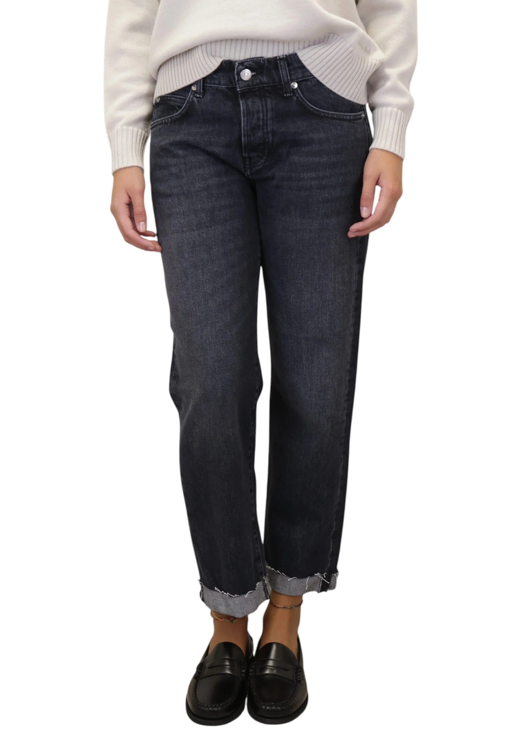 Roy Roger's - Jeans Donna New Oskar Eve C0998 Denim Black RND492CT303283 C0998 ROY ROGER'S 