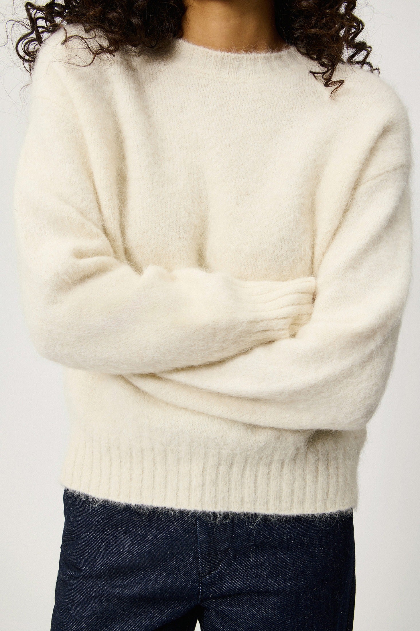 MAGLIA GIROCOLLO IN ALPACA ECRU RND559CV62XXXX C0087 ROY ROGER'S 