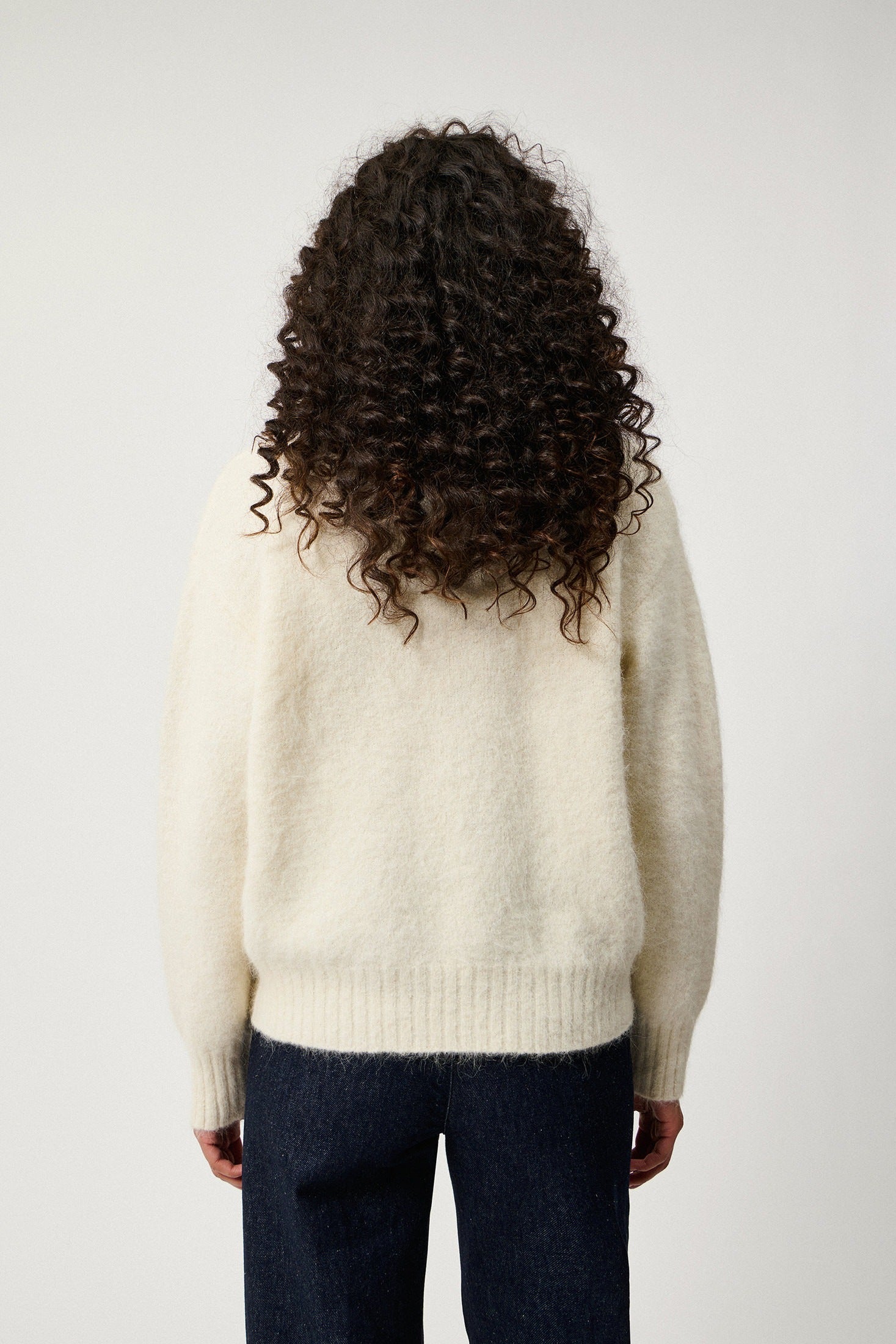 MAGLIA GIROCOLLO IN ALPACA ECRU RND559CV62XXXX C0087 ROY ROGER'S 