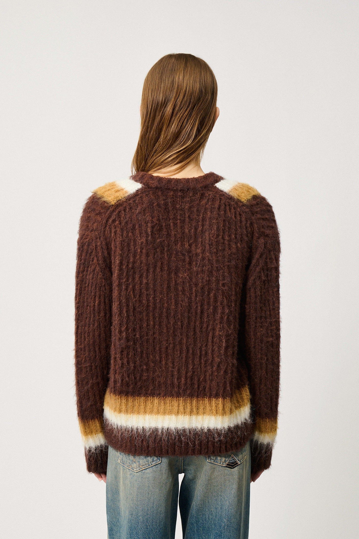 MAGLIA FLUFFY CON SCOLLO V RND90412CV02XXXX C0712 ROY ROGER'S 