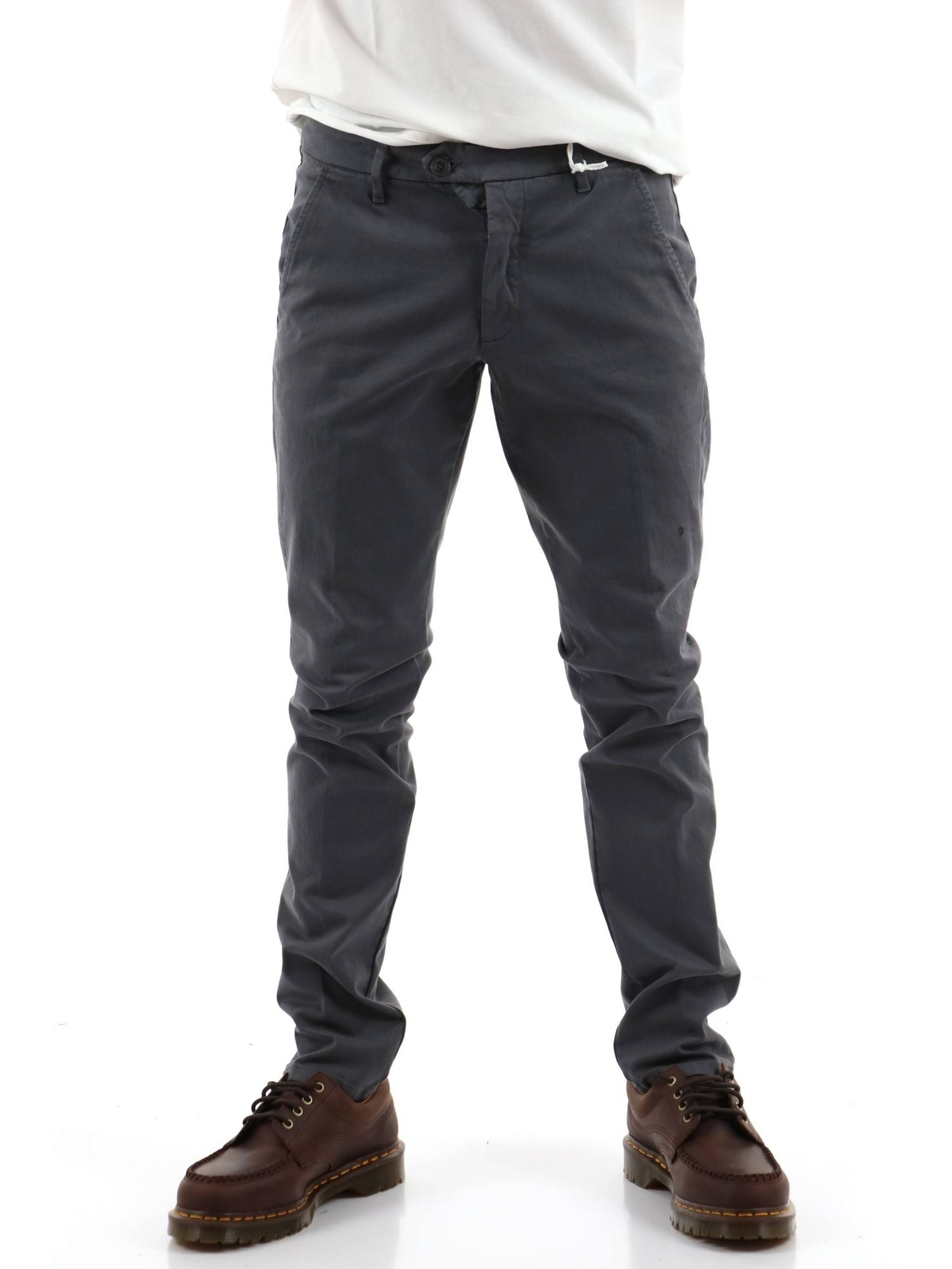 PANTALONE NEW ROLF IN GABARDINA  STEEL RRU013C8700112 C0358 ROY ROGER'S 