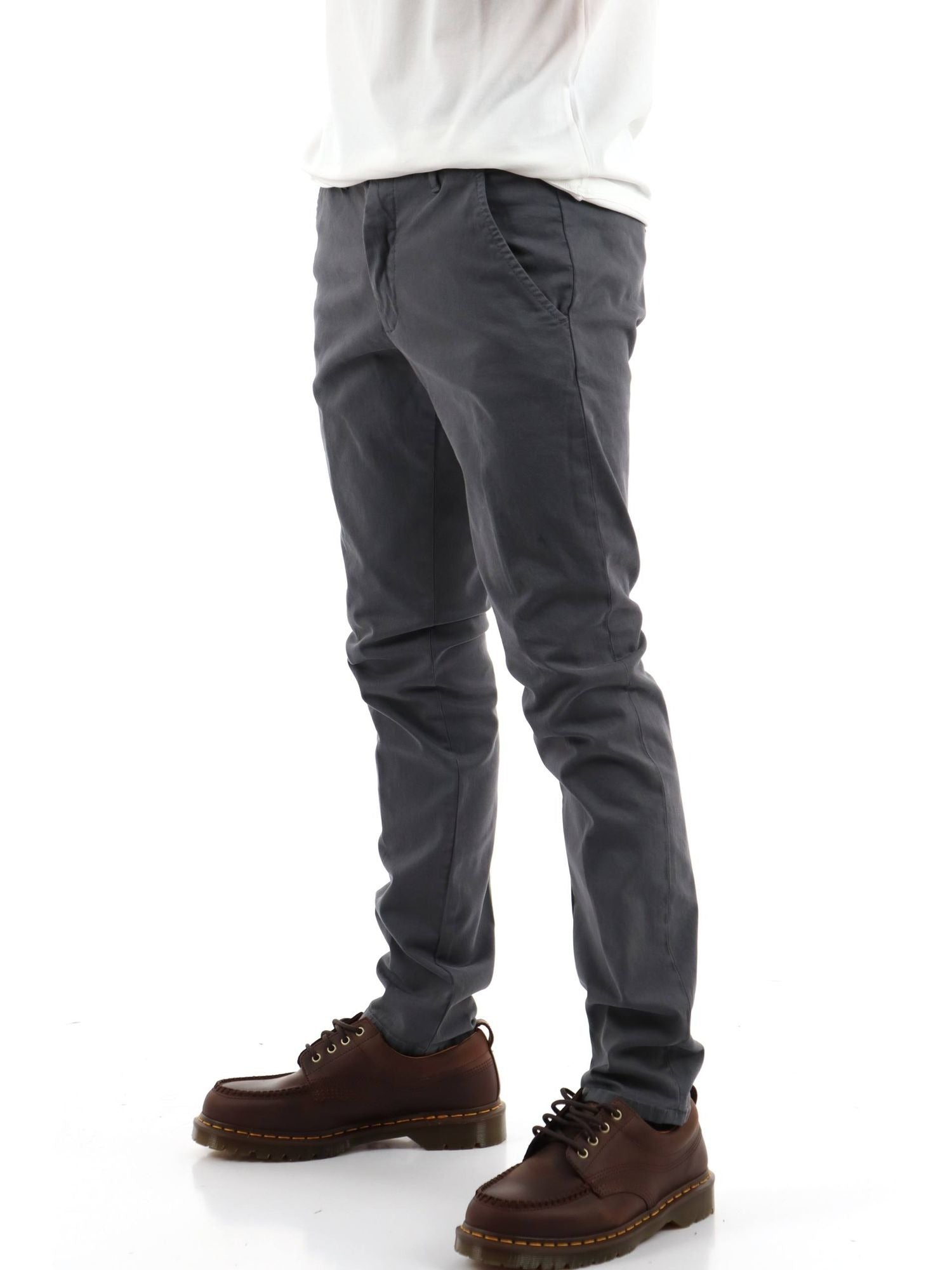 PANTALONE NEW ROLF IN GABARDINA  STEEL RRU013C8700112 C0358 ROY ROGER'S 