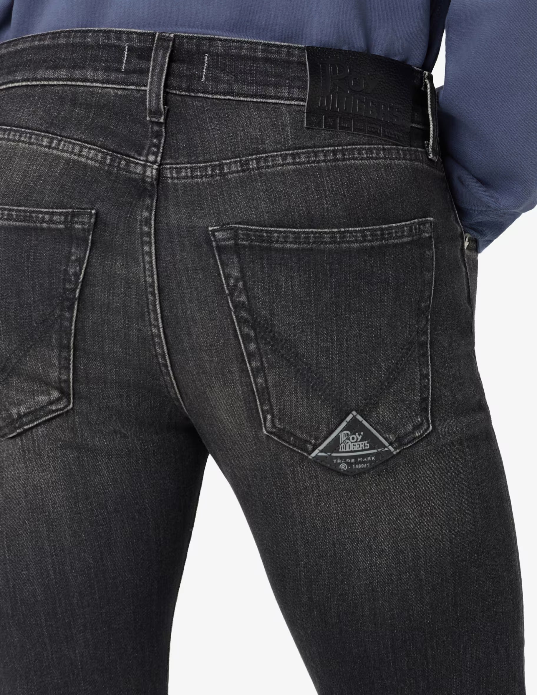 JEANS ROY ROGER'S 517 DENIM BLACK ELAST FERG RRU075CT193234 C0998 ROY ROGER'S 
