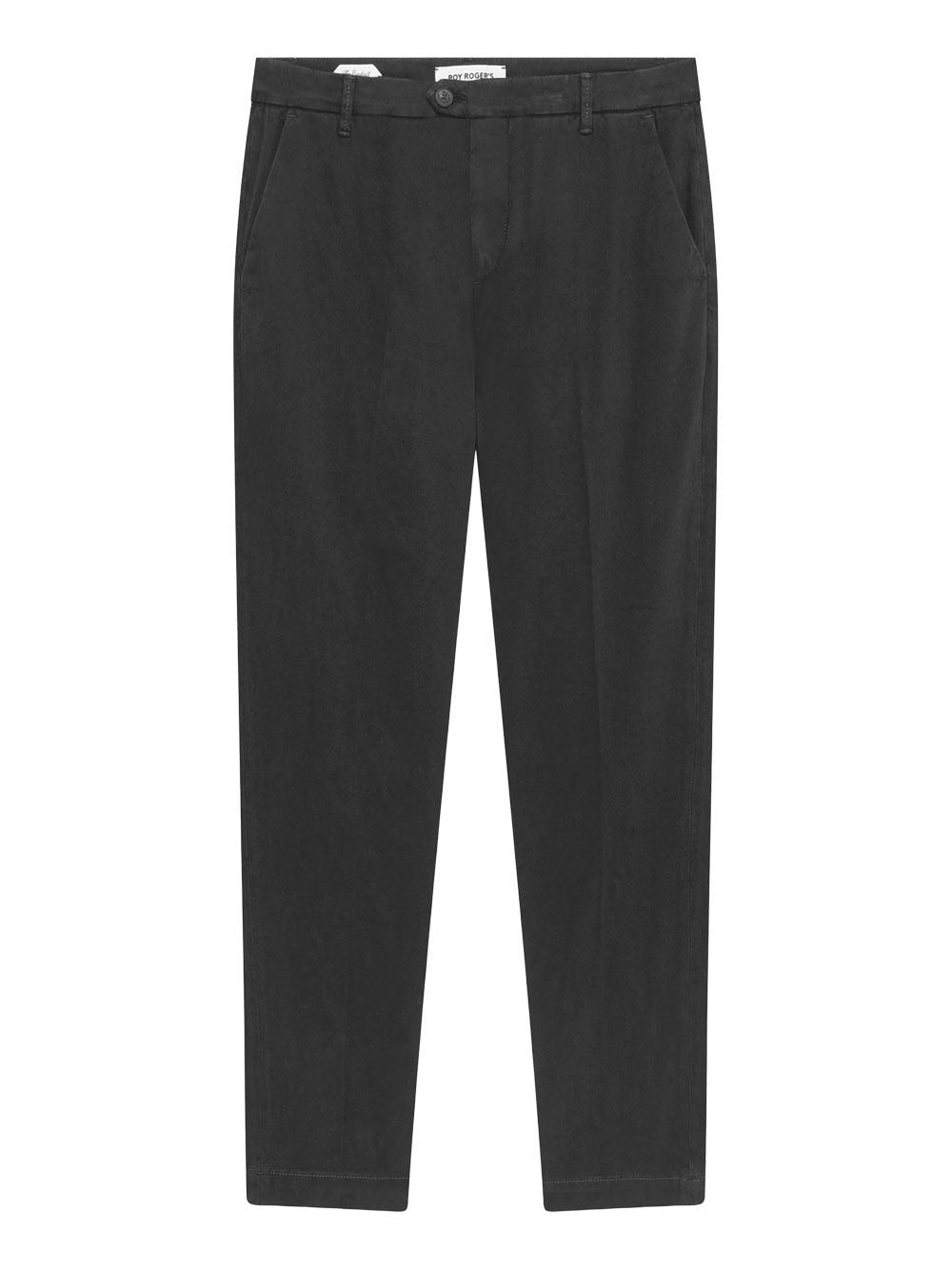 PANTALONE ROY ROGER'S CHINO CONDUIT IN GABARDINA BLACK RRU90120C8700112 C0020 ROY ROGER'S 