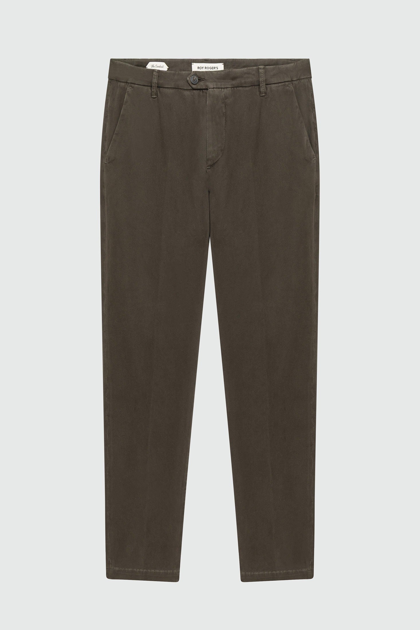PANTALONE ROY ROGER'S CHINO CONDUIT IN GABARDINA BROWN RRU90120C8700112 C0241 ROY ROGER'S 