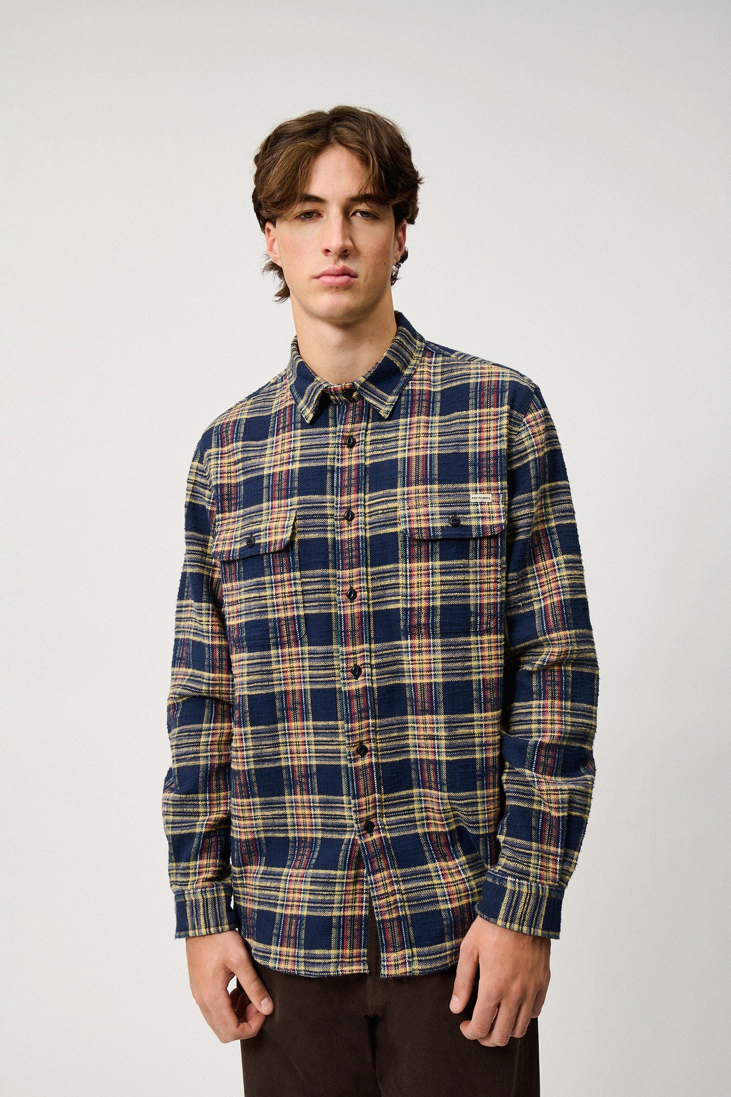 CAMICIA WORK IN FLANELLA A QUADRI RRU90149CT170124 C0420 ROY ROGER'S 