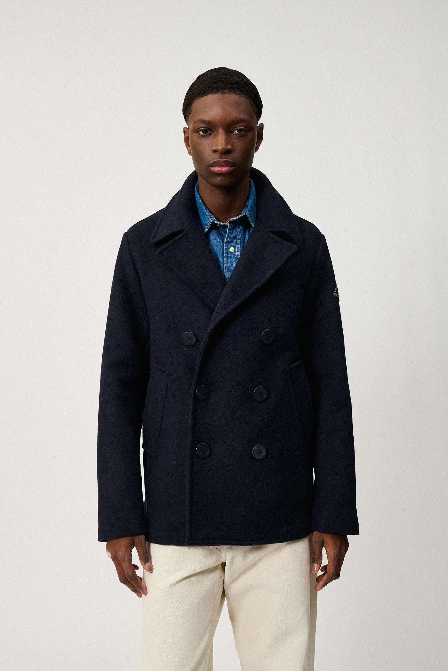 PEACOAT MELTON BLUE NAVY RRU90280T706XXXX C0048 ROY ROGER'S 
