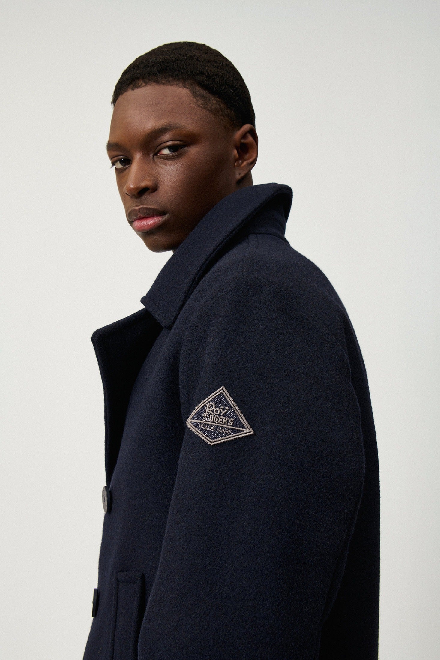 PEACOAT MELTON BLUE NAVY RRU90280T706XXXX C0048 ROY ROGER'S 
