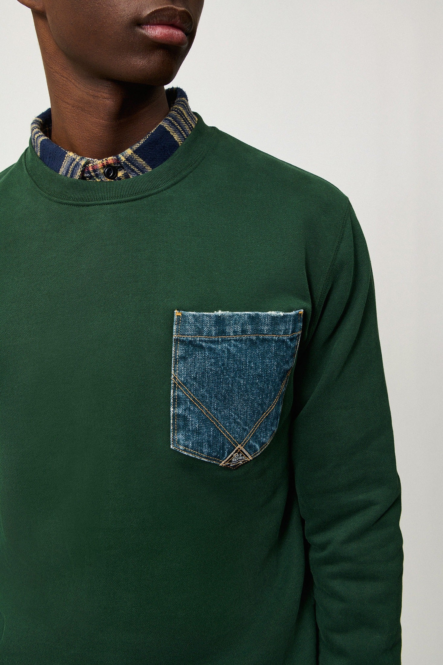 FELPA POCKET GIROCOLLO ACCADEMY GREEN RRU90397CU860124 C0776 ROY ROGER'S 