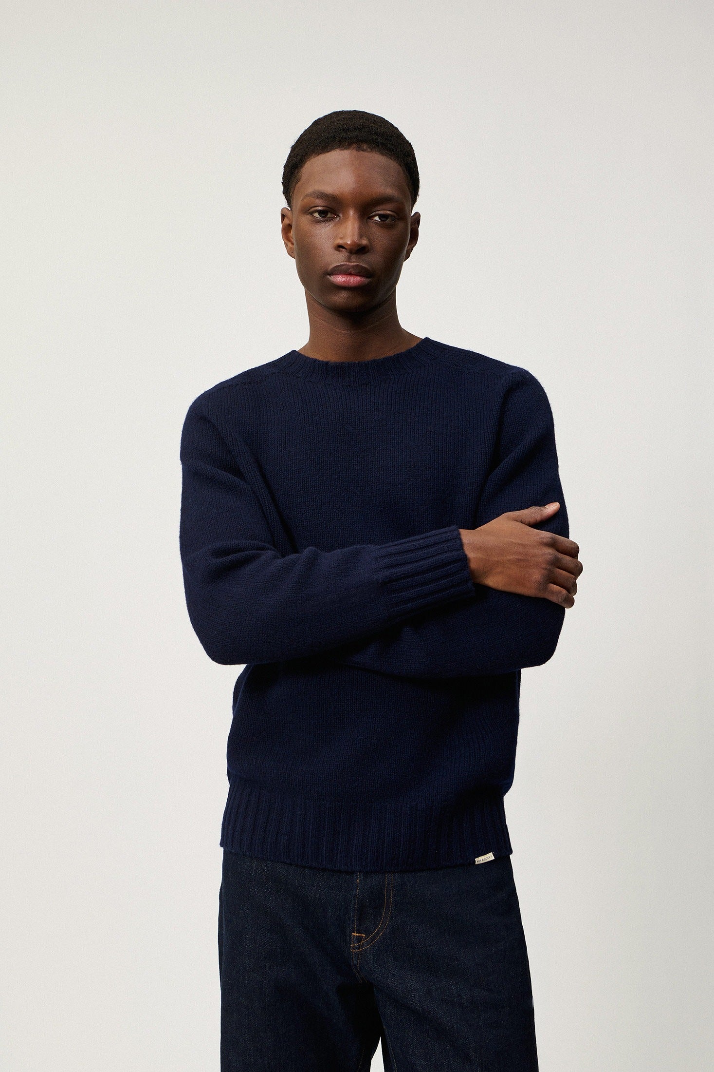 PULLOVER SOFT IN LANA MERINO BLU RRU90400CV59XXXX C0048 ROY ROGER'S 