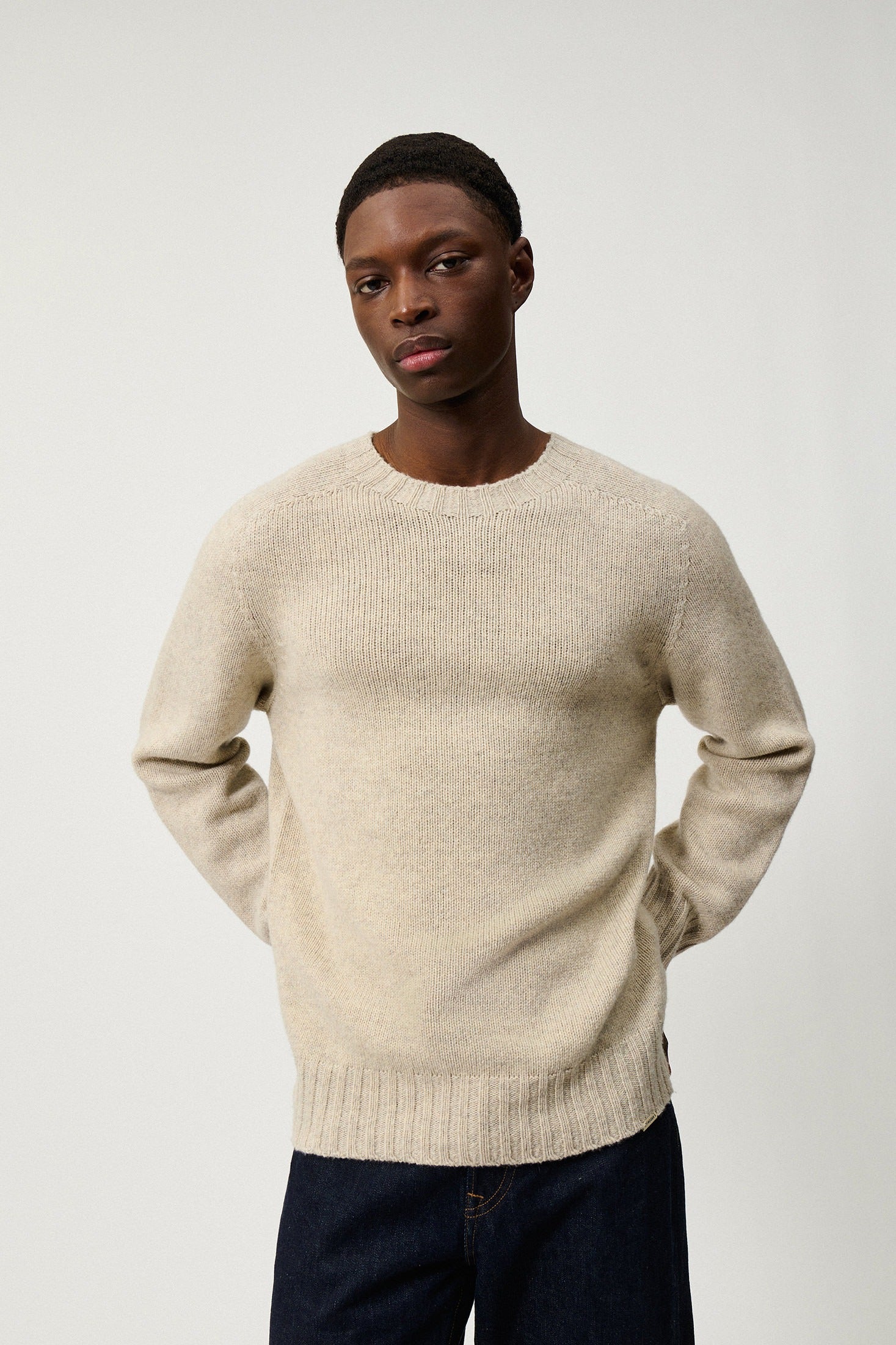 PULLOVER SOFT IN LANA MERINO BURRO RRU90400CV59XXXX C0821 ROY ROGER'S 
