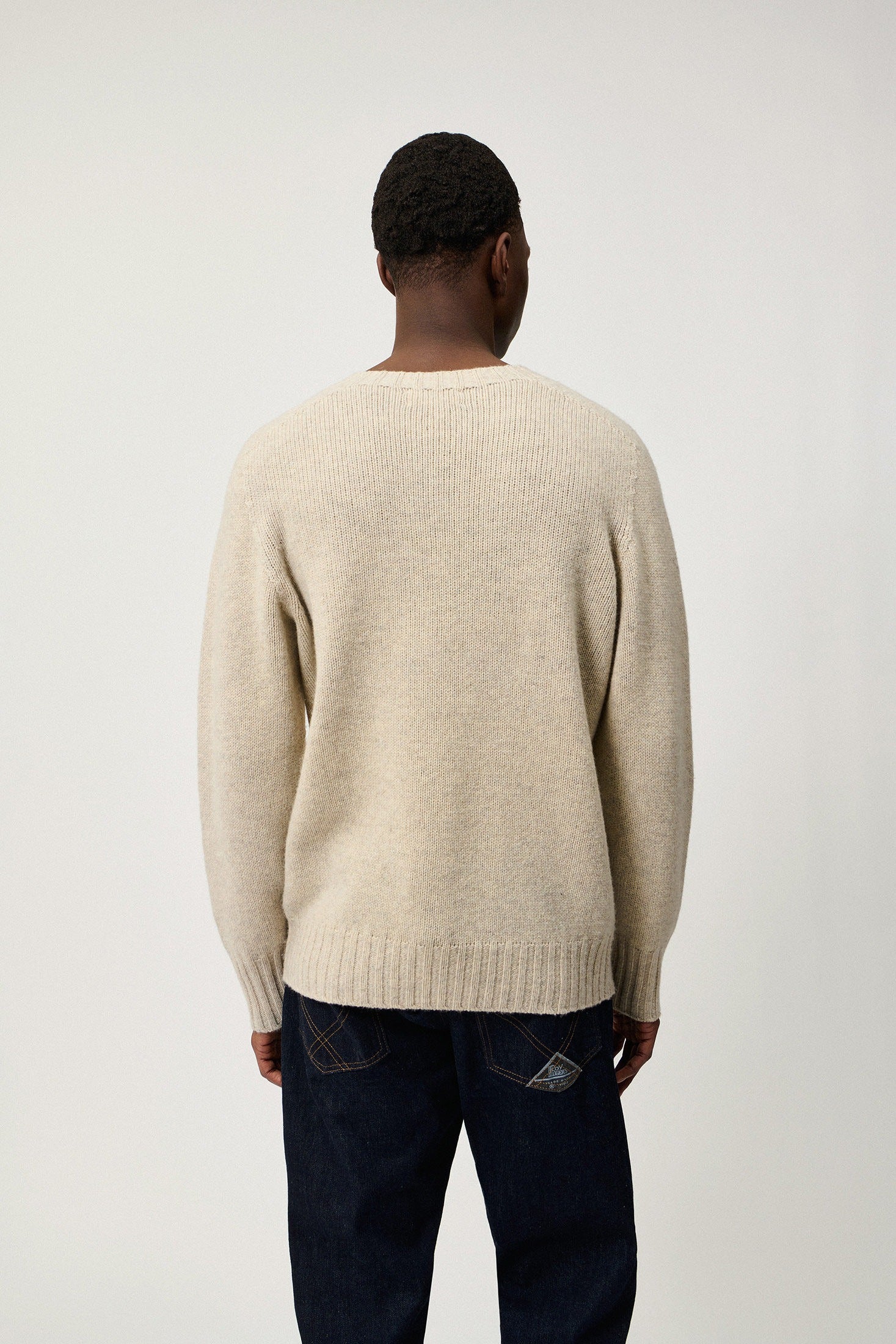PULLOVER SOFT IN LANA MERINO BURRO RRU90400CV59XXXX C0821 ROY ROGER'S 