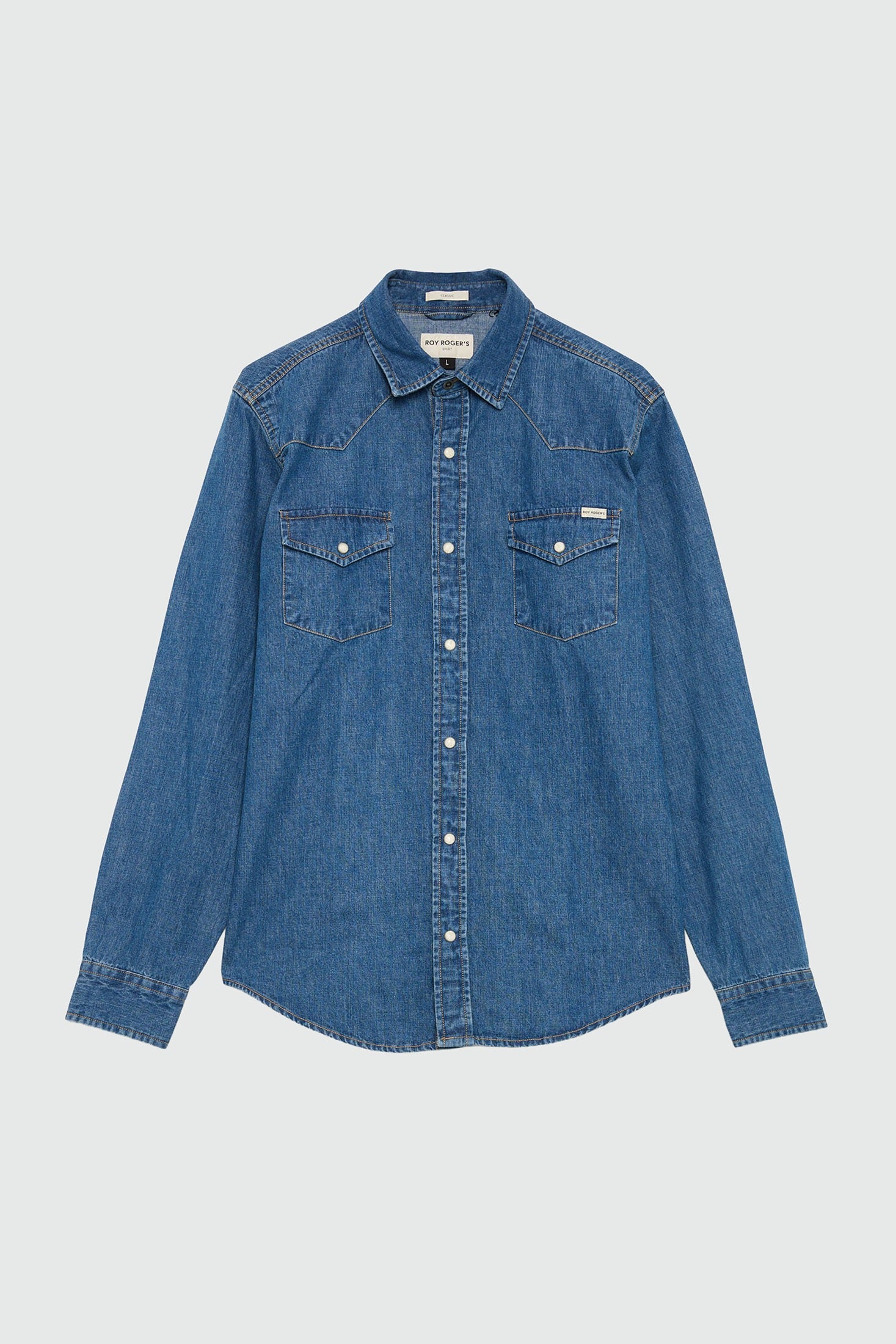 CAMICIA MARTIN IN DENIM MID WASH RRX998CG34A099 C0999 ROY ROGER'S 