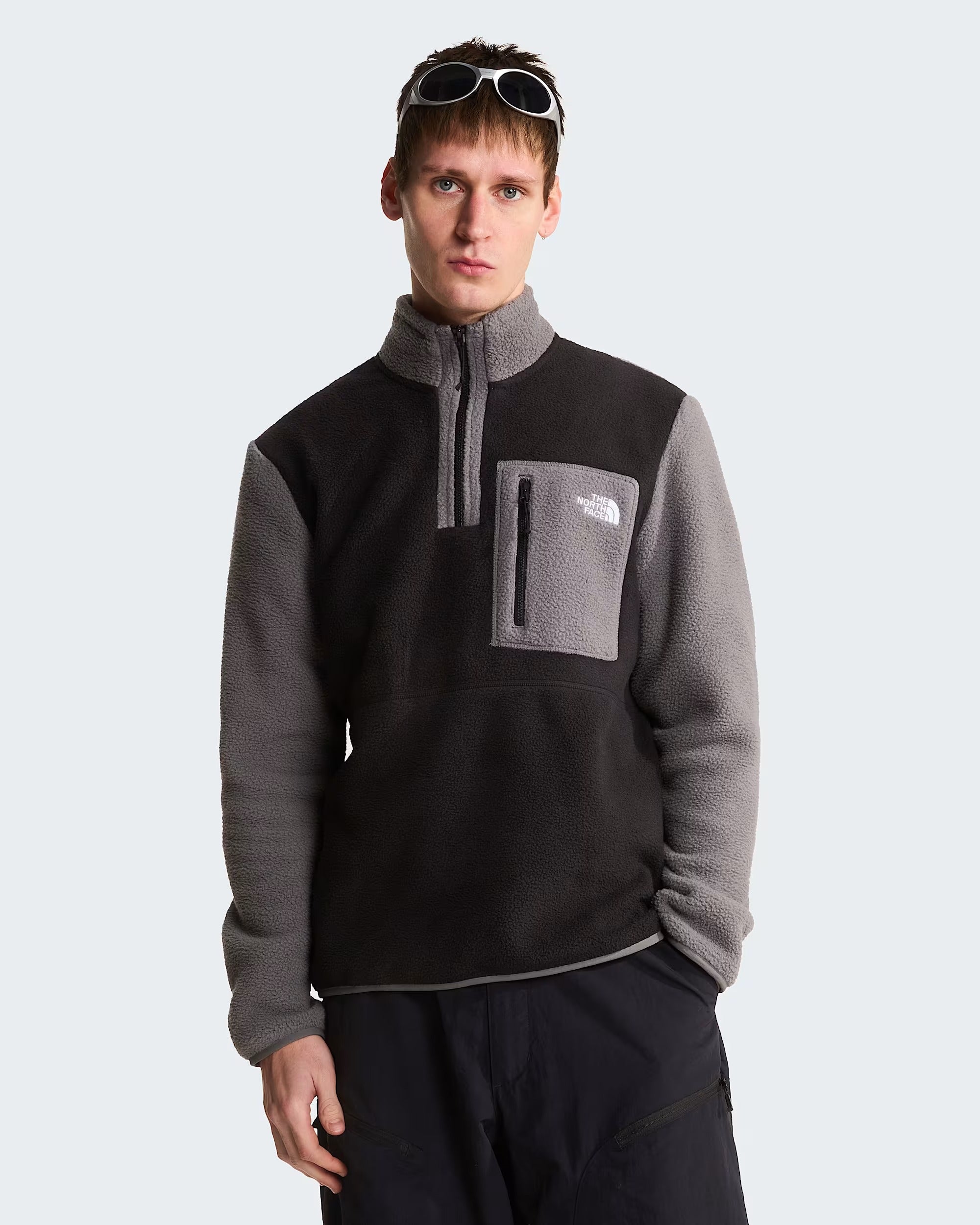 Giacca in pile Yumiori con cerniera a 1/4 da uomo TNF Black-Smoked Pear NF0A883SWOO1 WOO1 THE NORTH FACE 