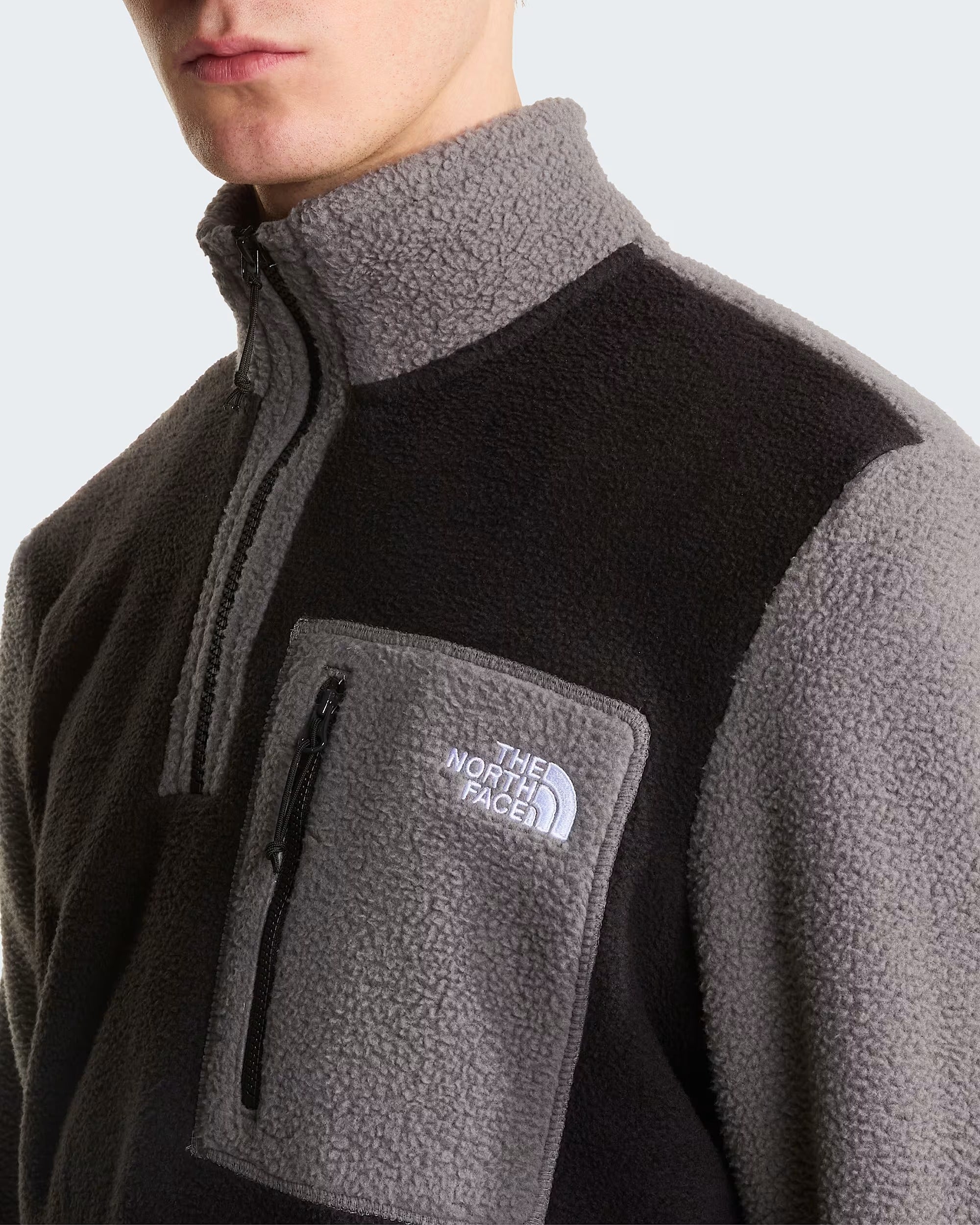 Giacca in pile Yumiori con cerniera a 1/4 da uomo TNF Black-Smoked Pear NF0A883SWOO1 WOO1 THE NORTH FACE 