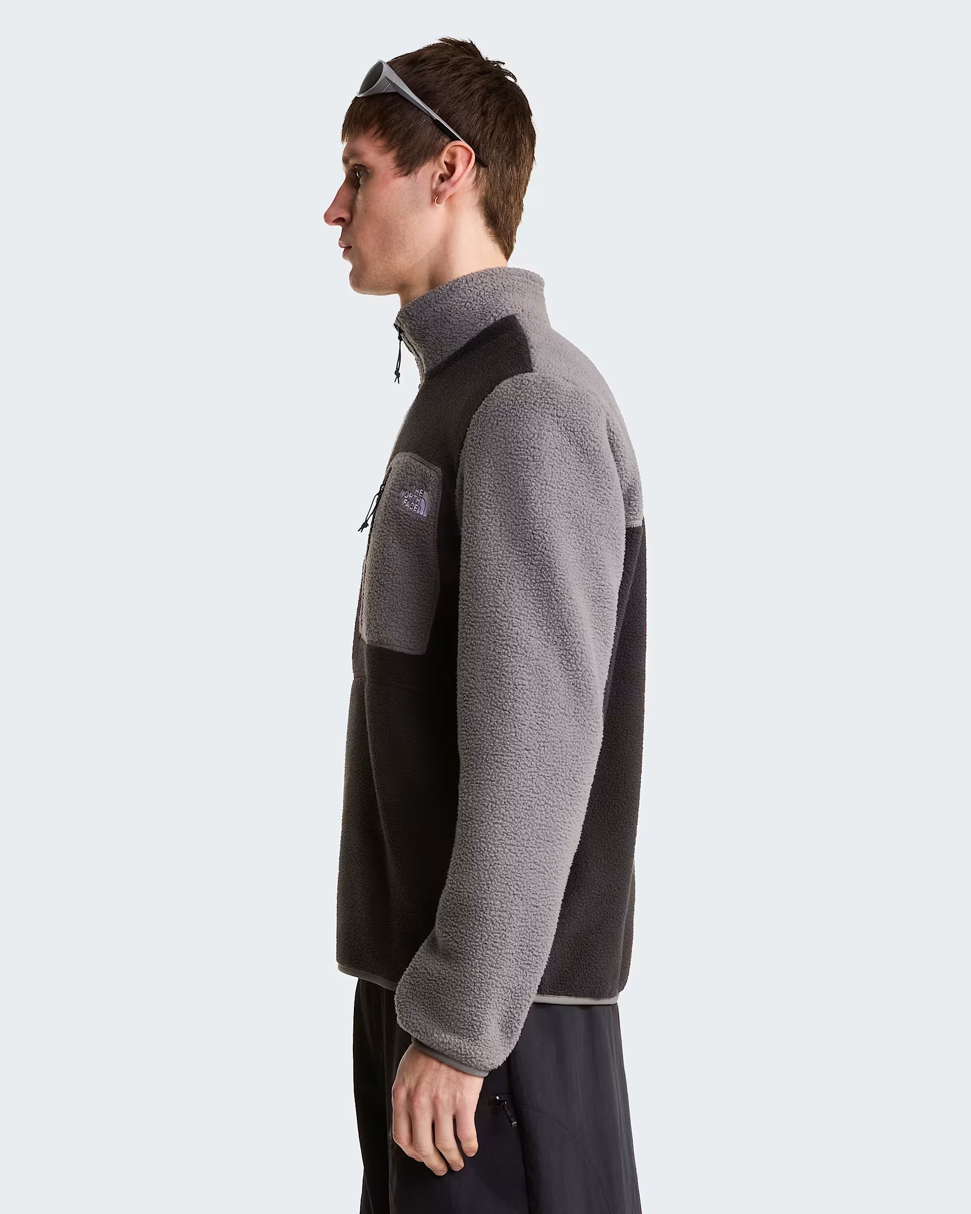 Giacca in pile Yumiori con cerniera a 1/4 da uomo TNF Black-Smoked Pear NF0A883SWOO1 WOO1 THE NORTH FACE 
