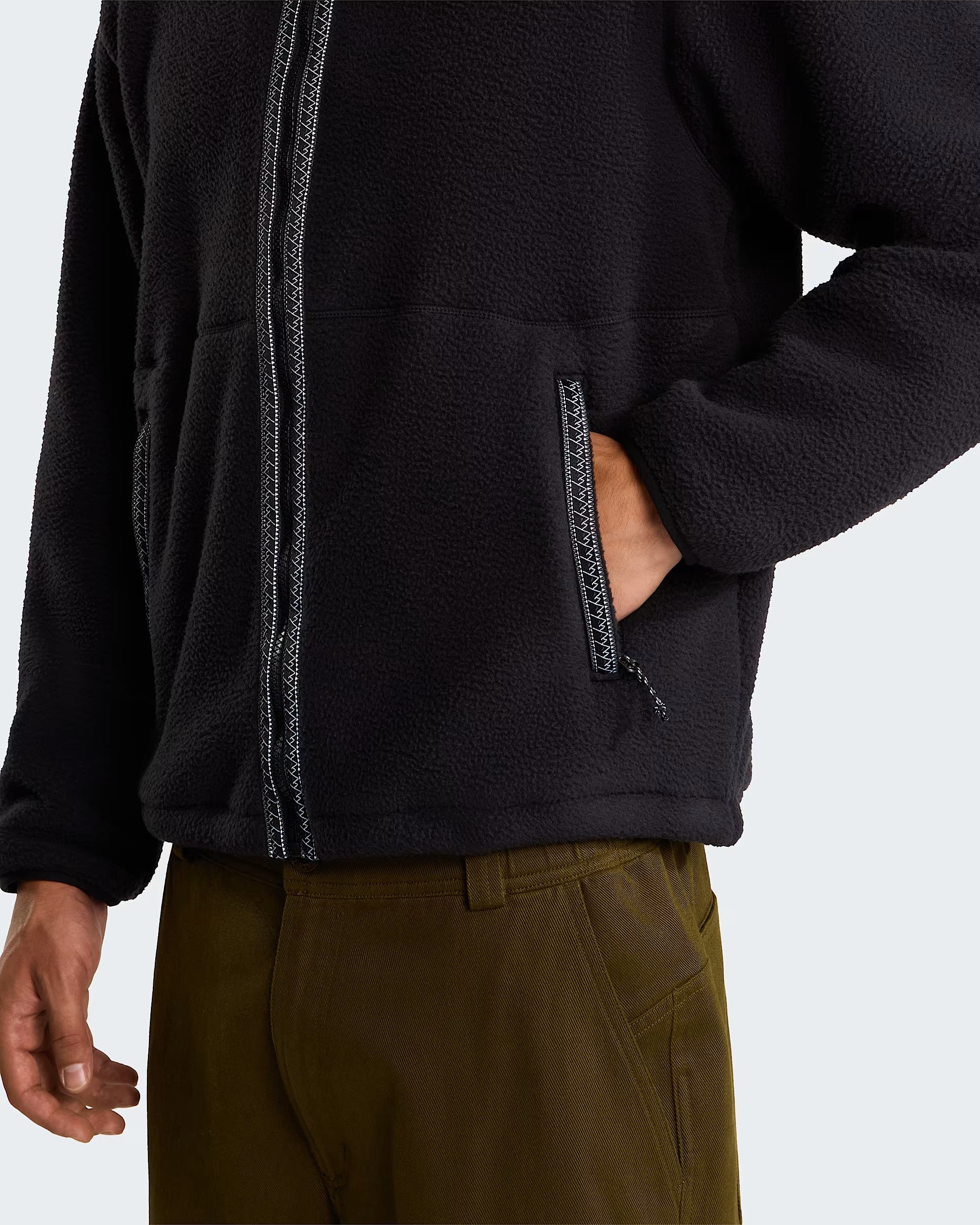 Pile con cerniera integrale TNF Fleeski da uomo black NF0A88XQJK31 JK31 THE NORTH FACE 