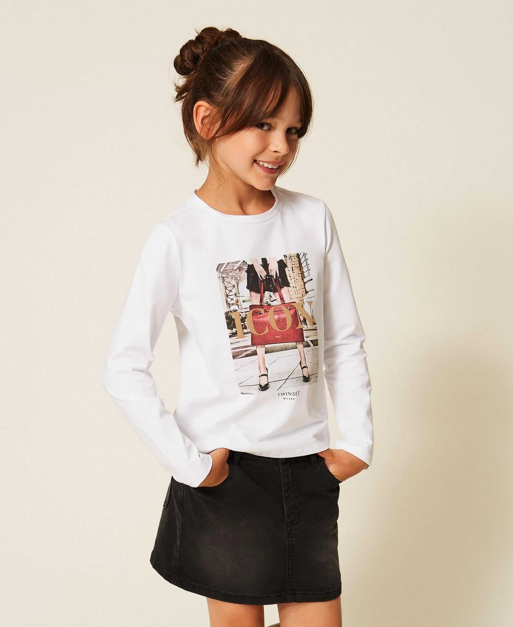 T-shirt regular con stampa icon bag 262GJ2290 13900 TWINSET 