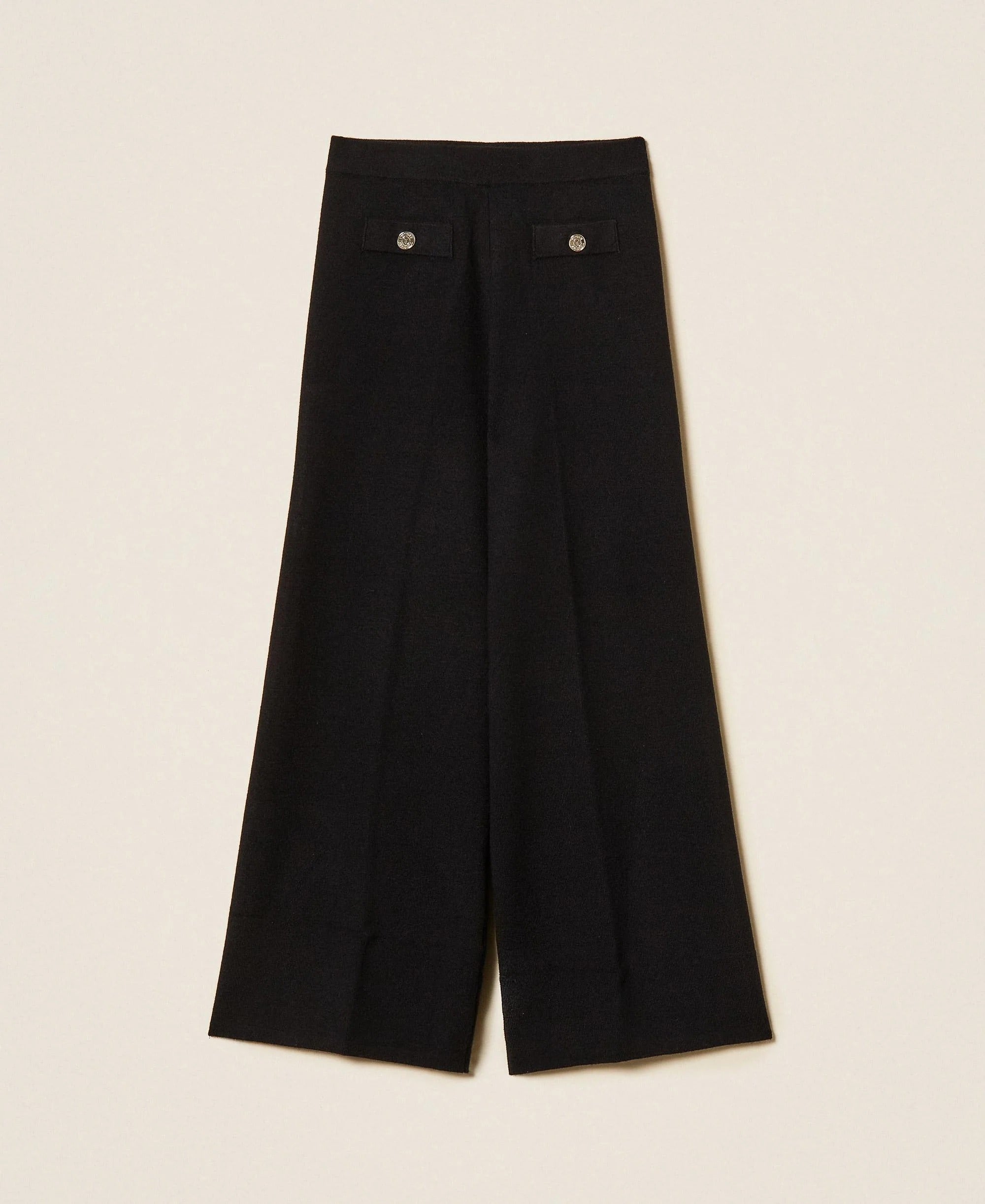 Pantaloni in maglia con bottoni neri 262GJ3033 00006 TWINSET 