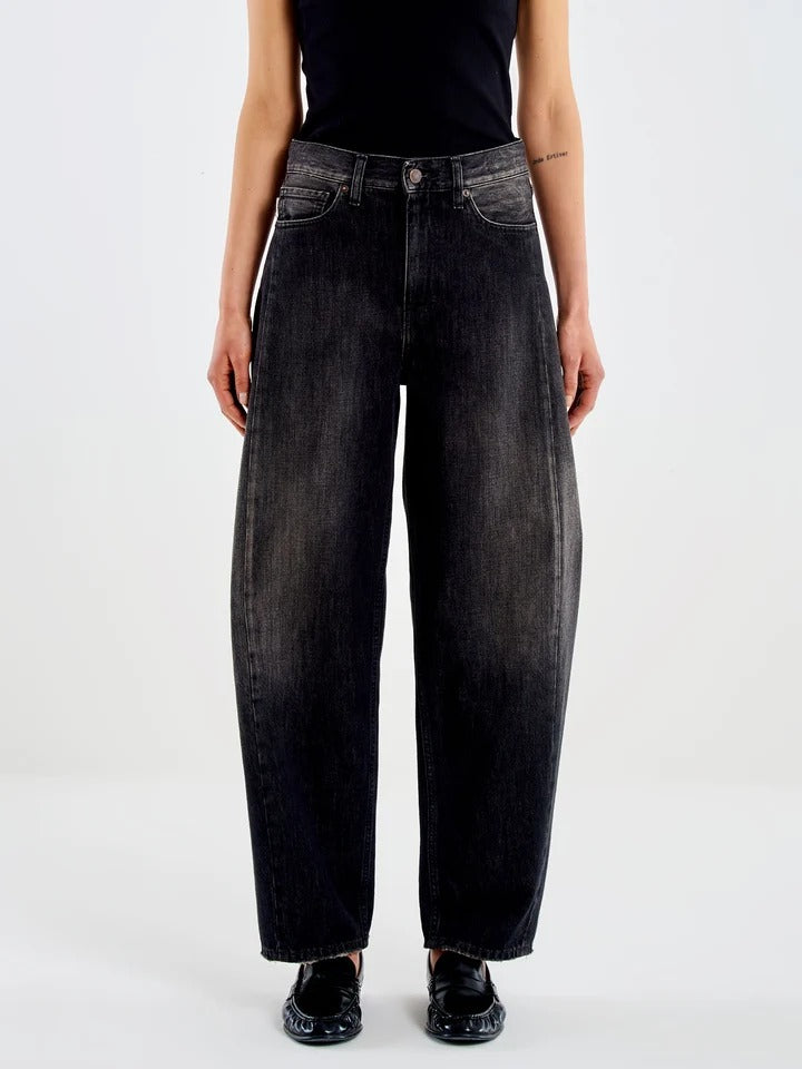 Jeans Chiara Barrel Dirty black DAC5004 DENIM NERO VICOLO 