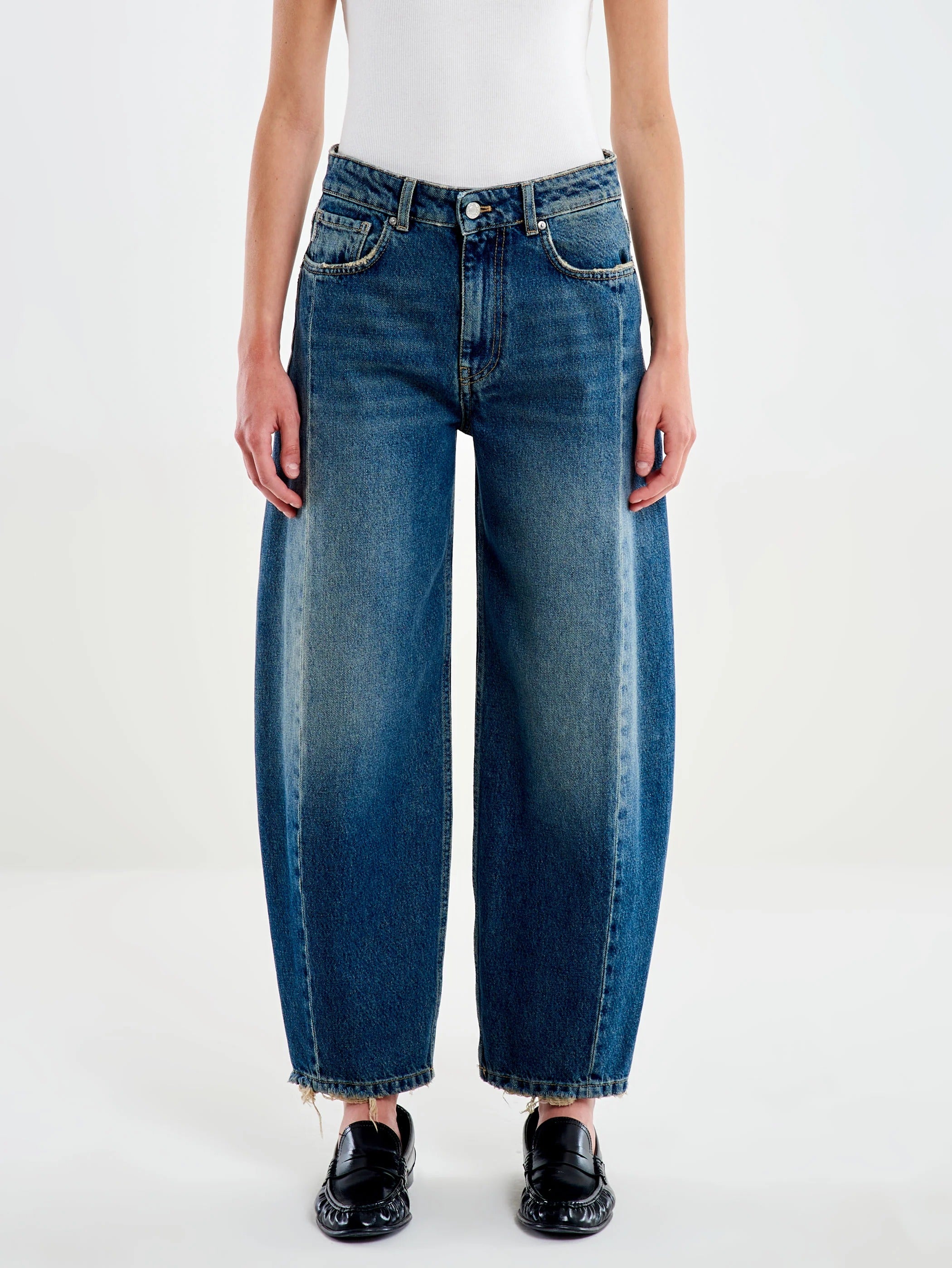 Jeans Chiara Barrel Blu Vintage DAC5070 DENIM BLU VICOLO 